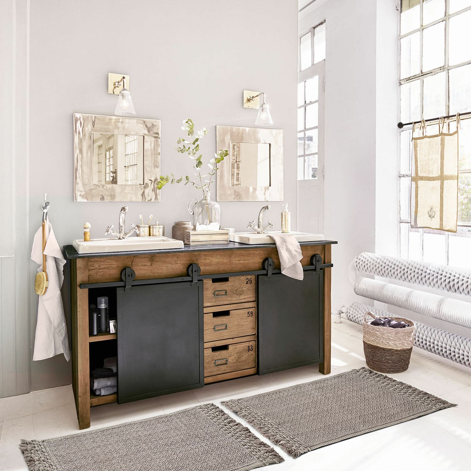 Lot de 2 tapis de bain Faelwyn