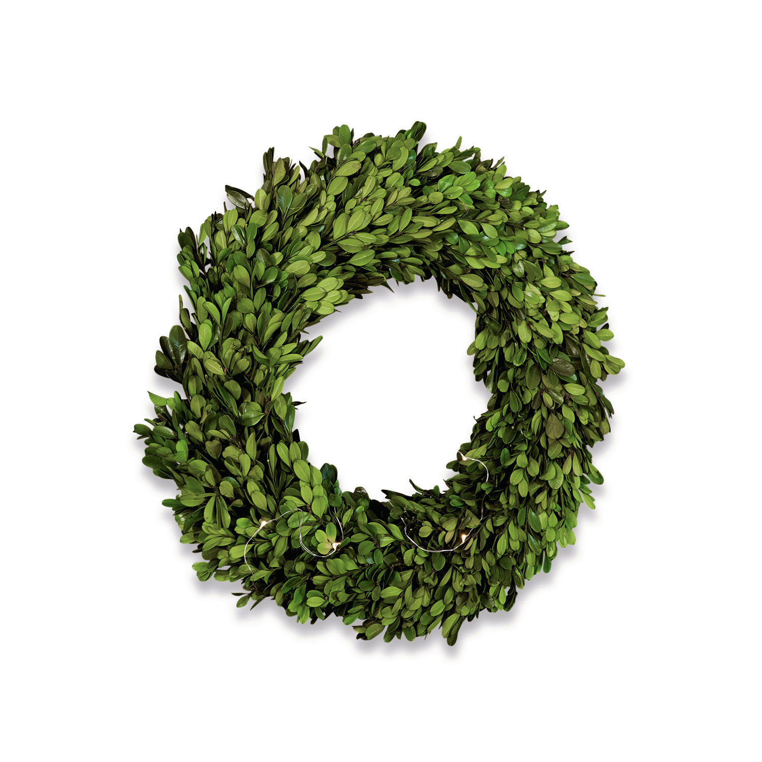 Couronne Myrcella Couronne décorative en feuilles vertes naturelles, ornement mural pour saison festive
