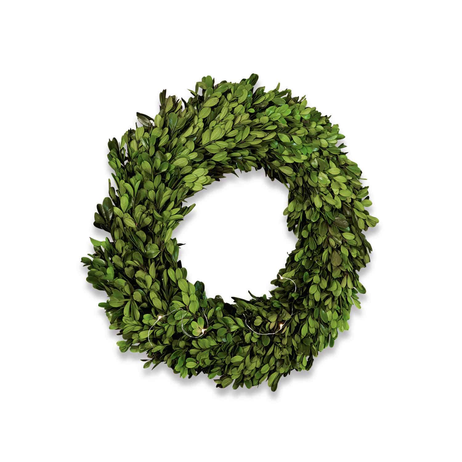 Couronne Myrcella Couronne décorative en feuilles vertes naturelles, ornement mural pour saison festive