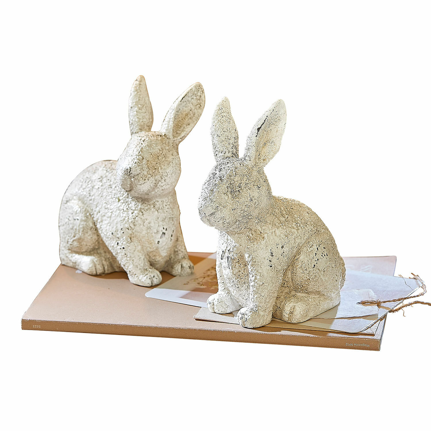 Lot de 2 lapins décoratifs Samirah