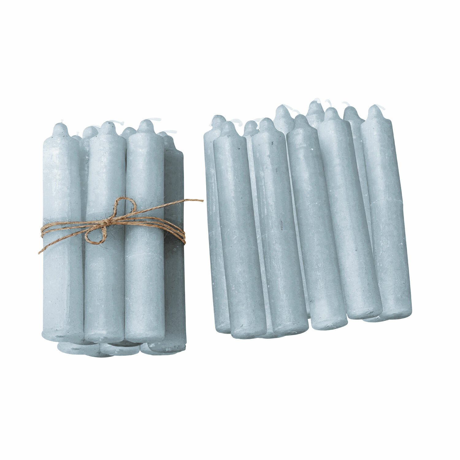 bleu-gris Lot de 20 bougies grises Noufa en cire, décoration intérieure et éclairage, bougie de table