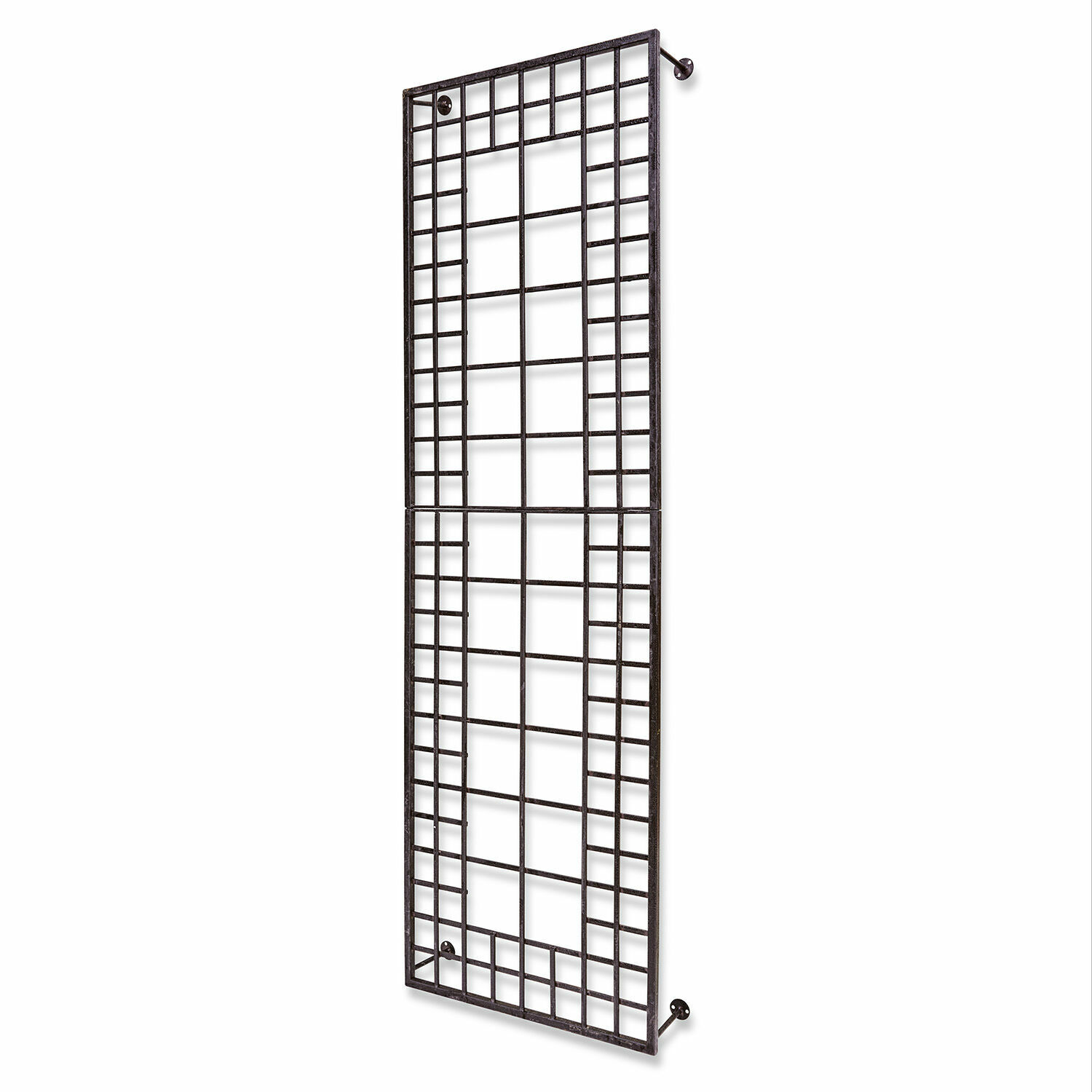 Treillis Sulfolk Grille murale noire en métal avec motif géométrique pour décoration et support de plantes