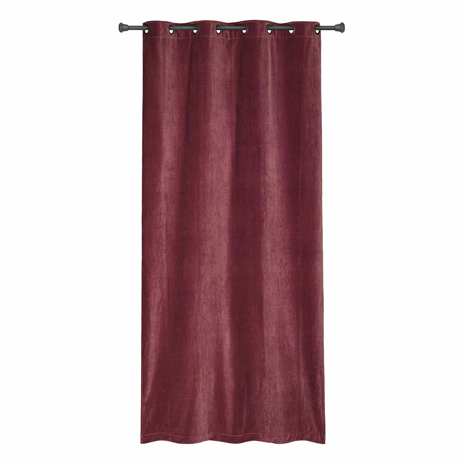 Rideau Miko Rideau bordeaux en tissu doux avec œillets, parfait pour décorer les fenêtres et tamiser la lumière