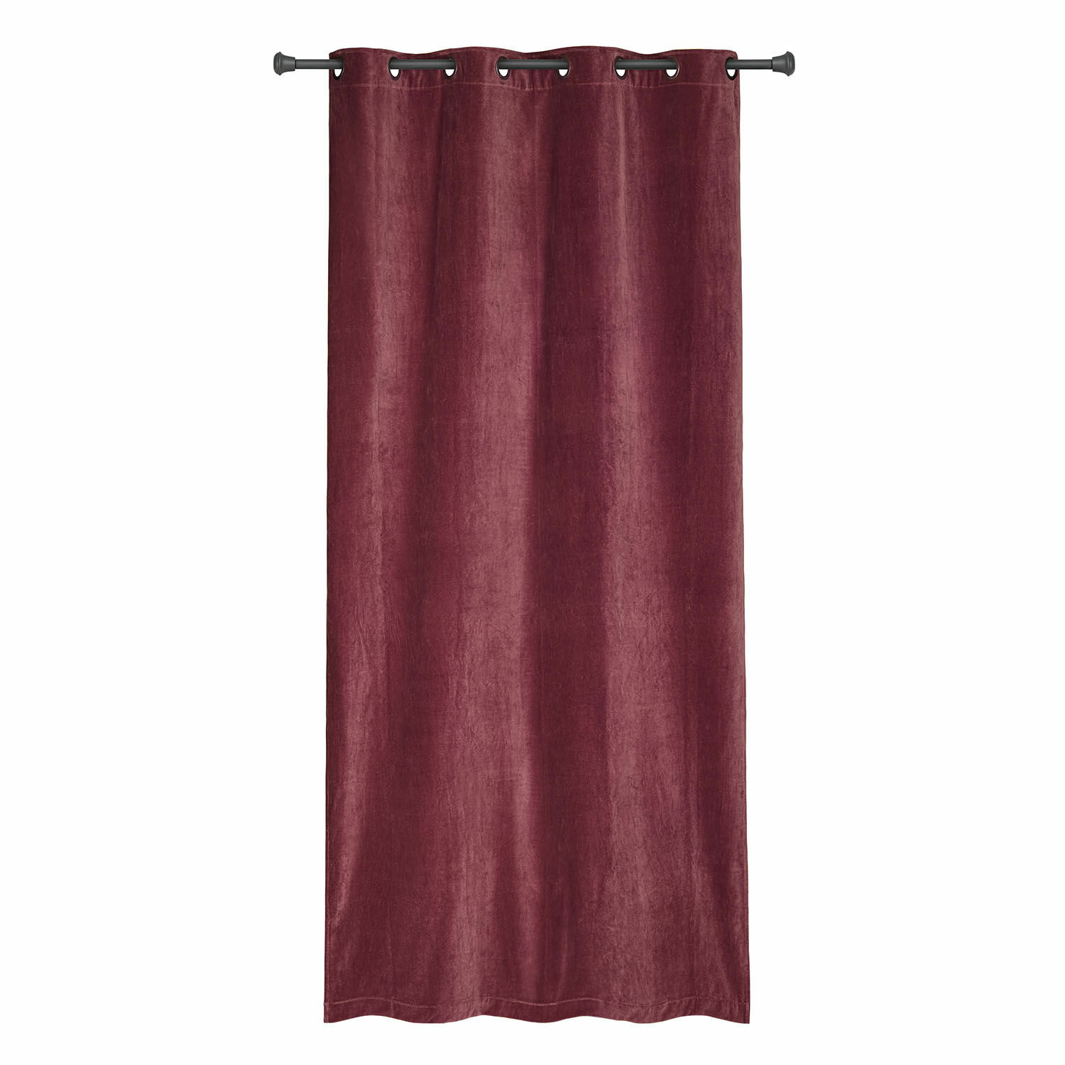Rideau Miko Rideau bordeaux en tissu doux avec œillets, parfait pour décorer les fenêtres et tamiser la lumière