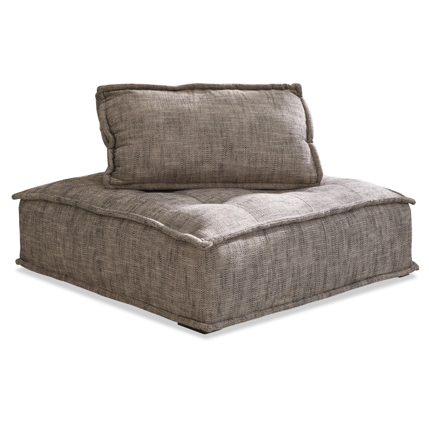 gris Siège lounge Tesshill gris en tissu avec coussin moelleux, meuble moderne et confortable pour salon