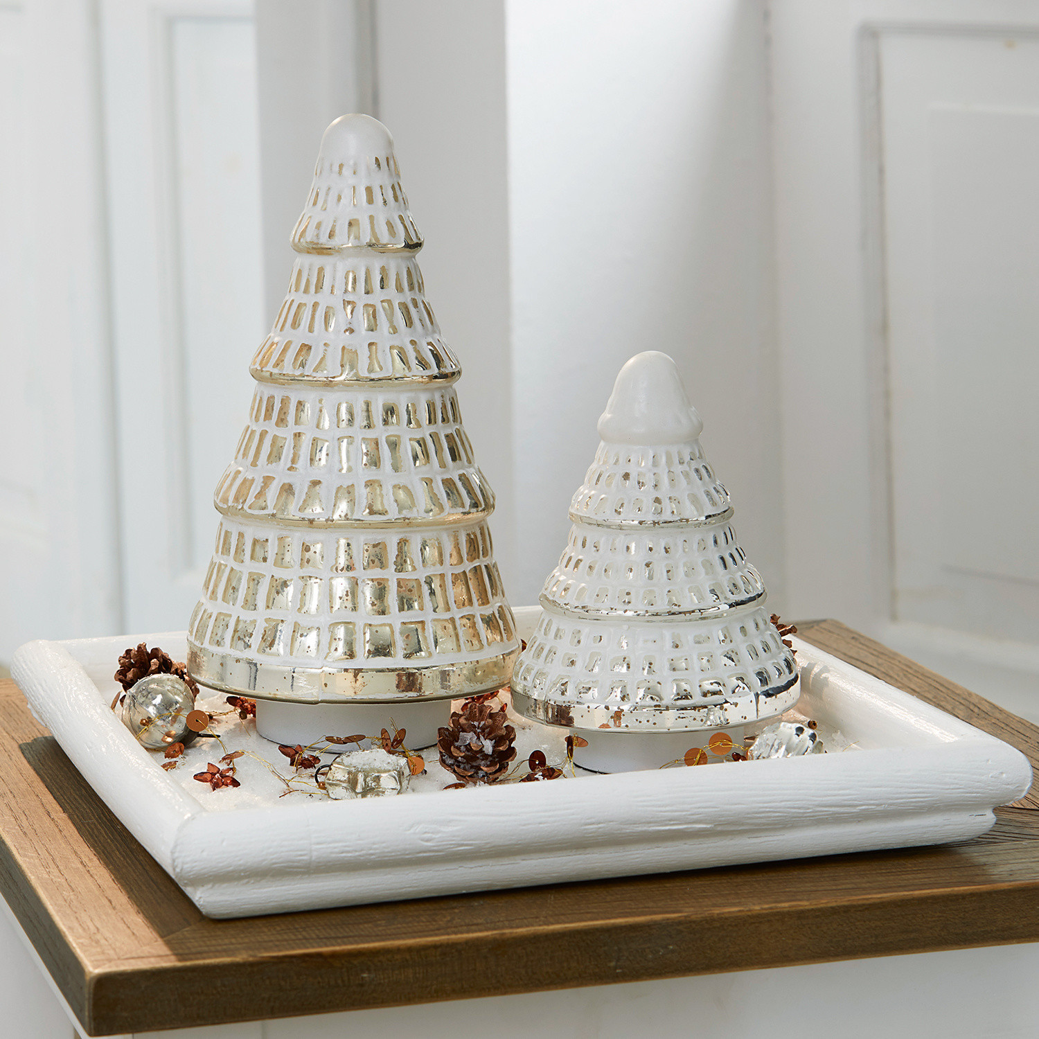 Lot de 2 arbres décoratifs Cora