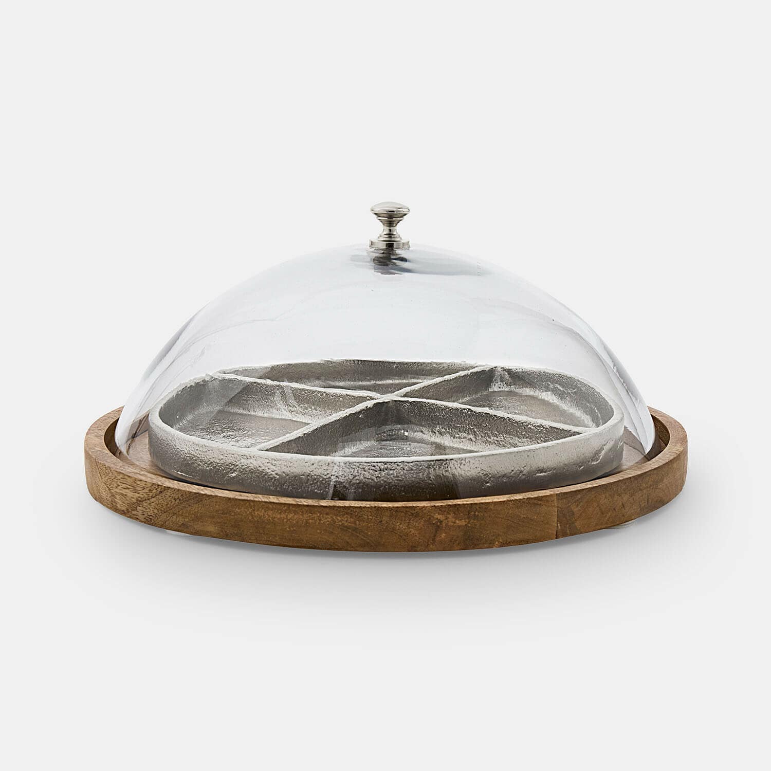 Cloche en verre avec plateau Adelfia