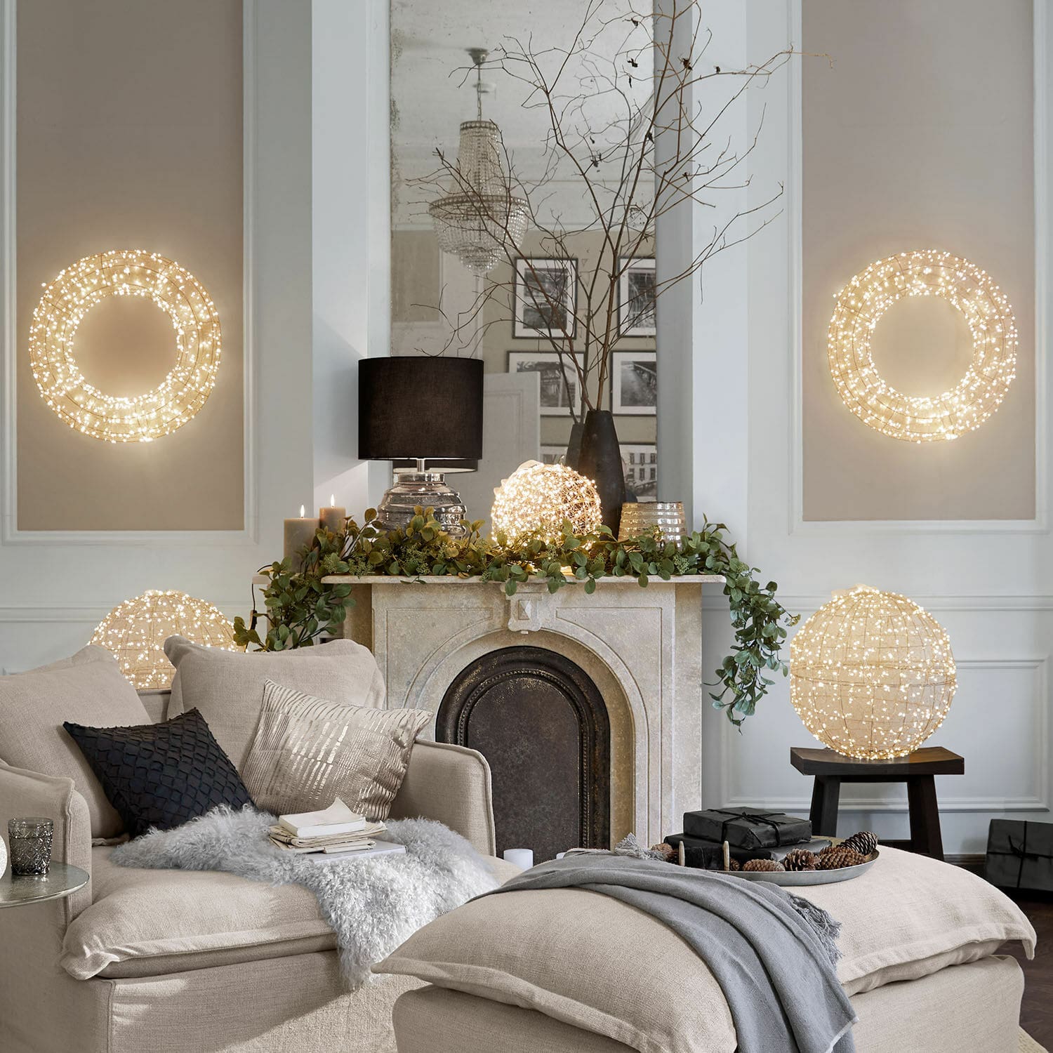 Lot de 2 boules LED Ambertin