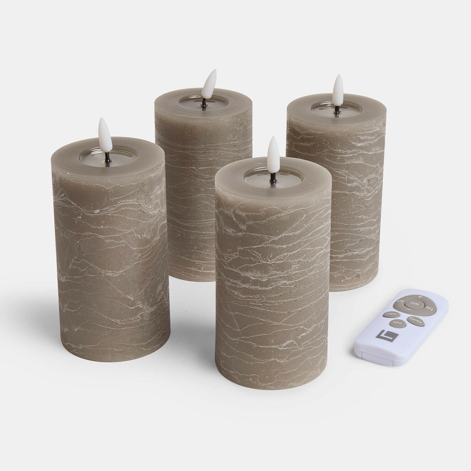 Lot de 4 bougies cylindriques à LED Rimfalla