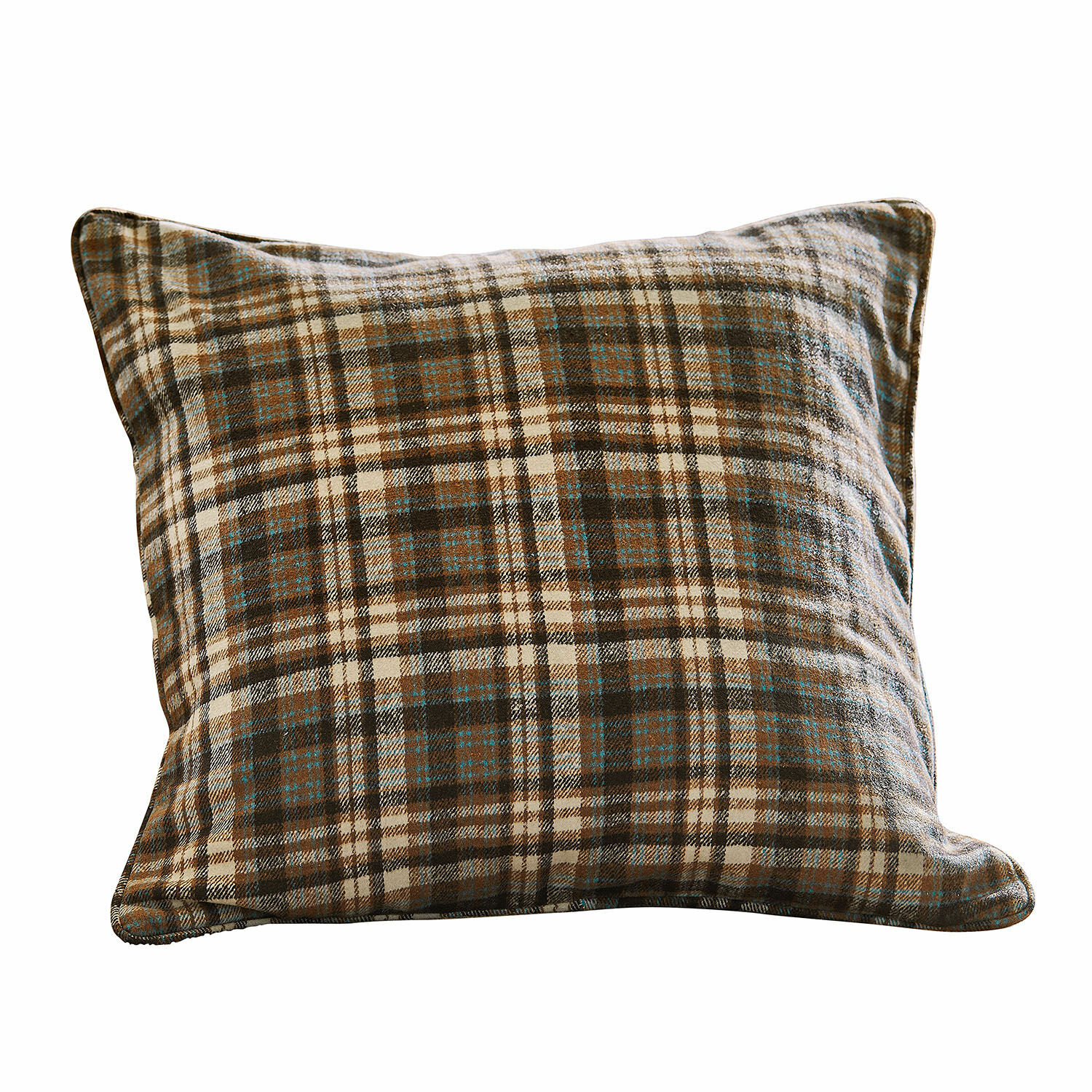 Housse de coussin Celestria Coussin décoratif en tissu doux à carreaux marron et beige, parfait pour le salon
