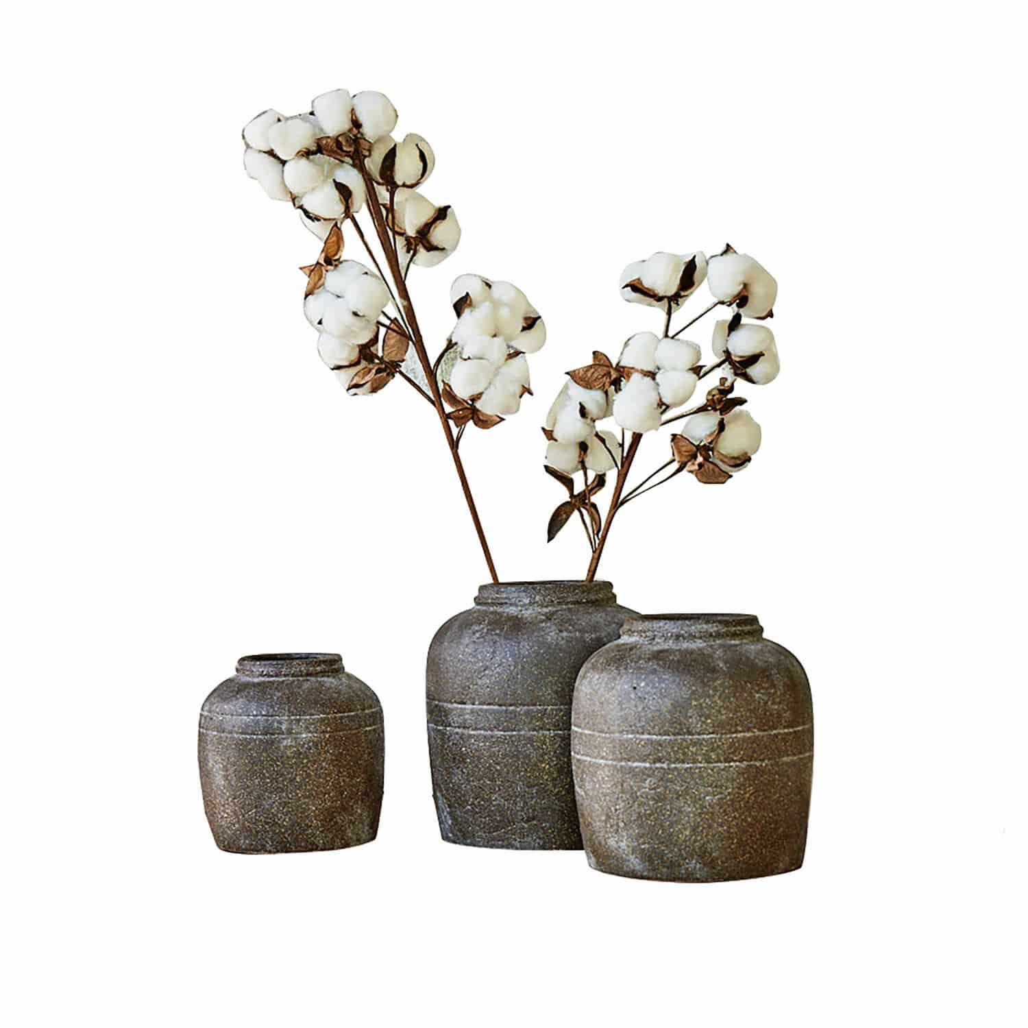 Lot de 3 vases Shiva