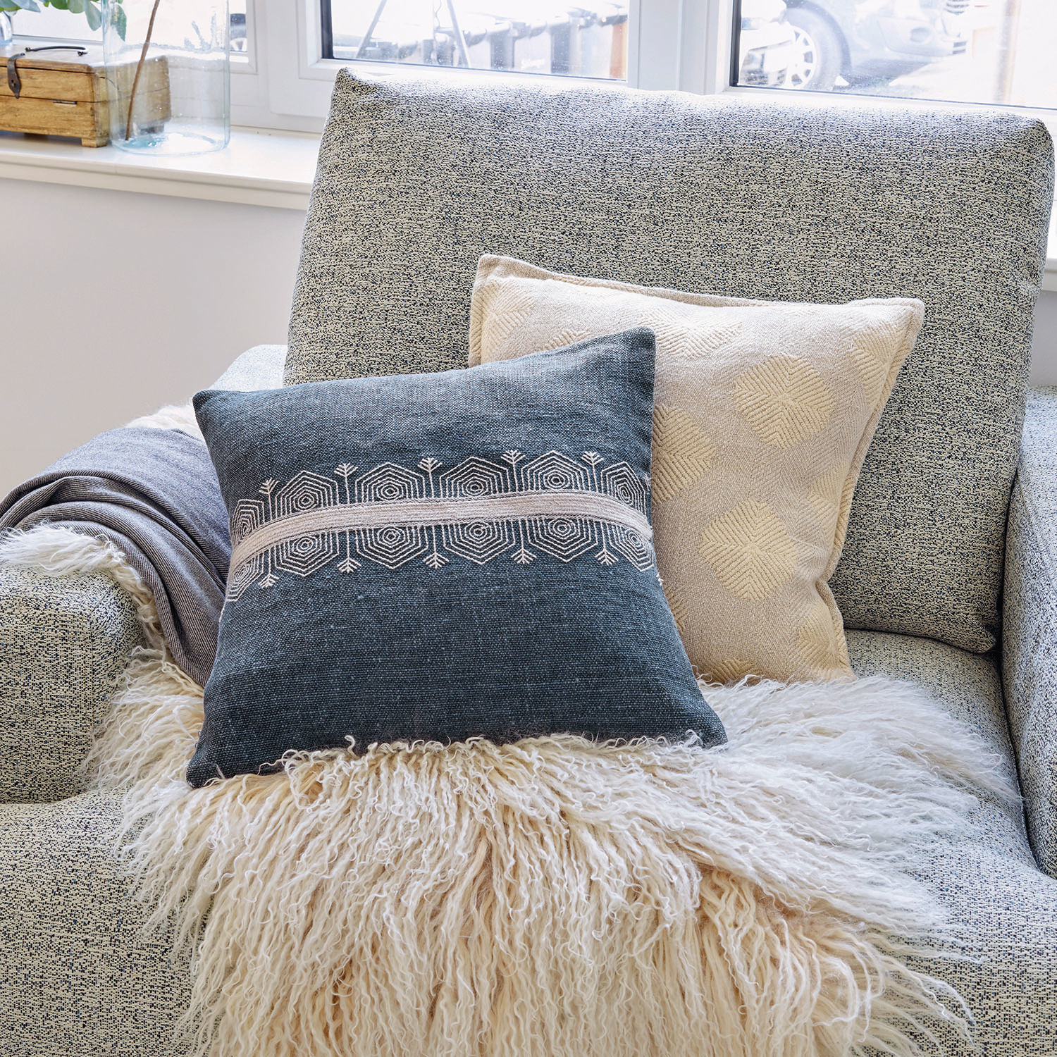 Lot de 2 housses de coussins Mayet