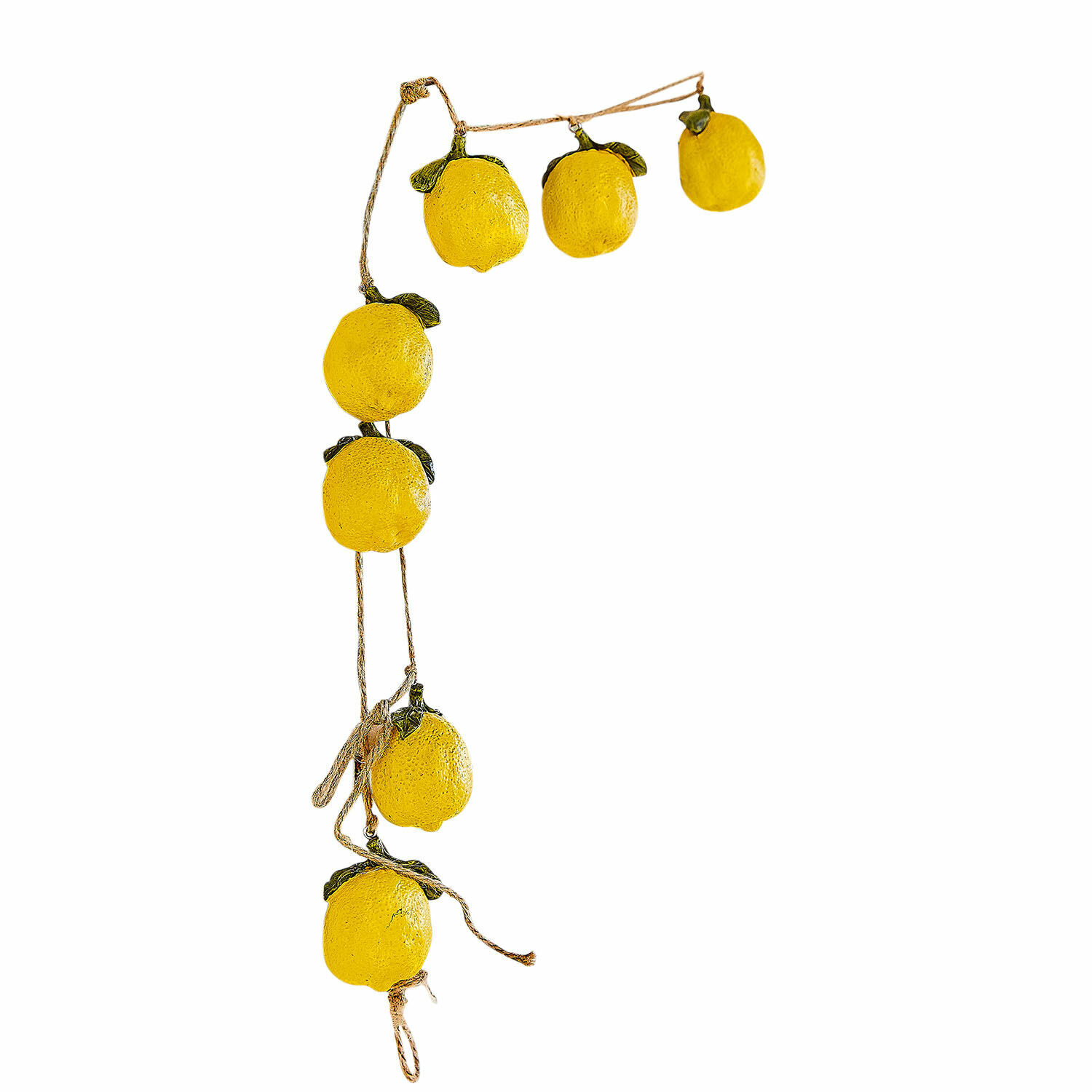 Guirlande Palerina Guirlande décorative avec citrons jaunes en plastique suspendus sur corde pour décoration intérieure