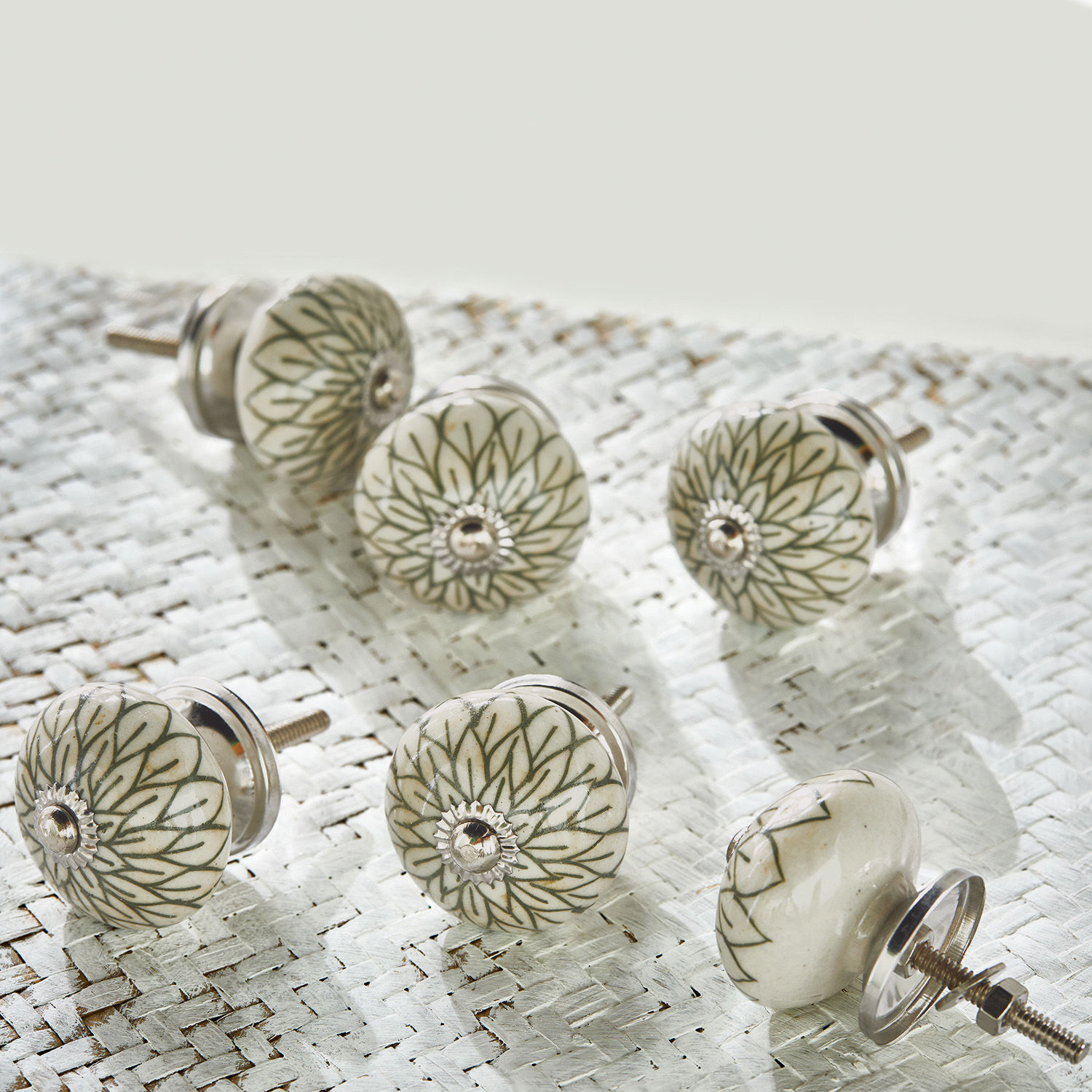 Lot de 6 boutons de commode Kelloren