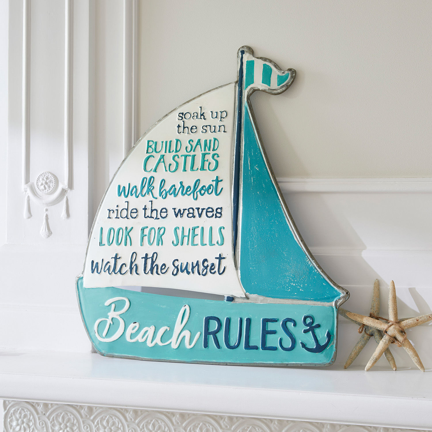 Plaque décorative Beach Rules