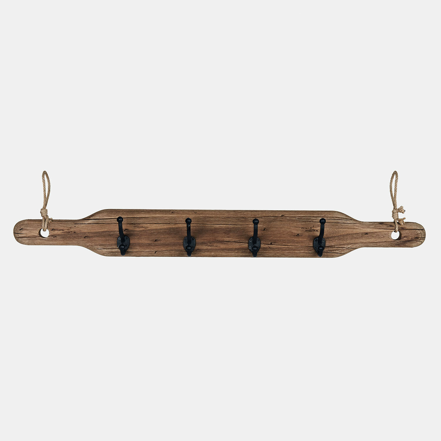 marron Patère Havsberg en bois brun avec quatre crochets en métal pour l'entrée ou la cuisine