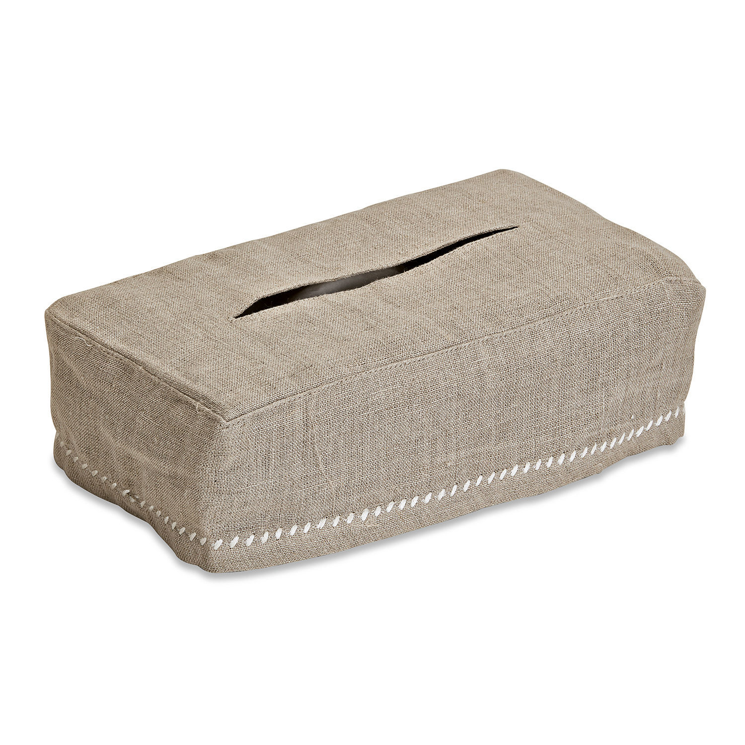 Housse beige en lin pour boîte à mouchoirs, accessoire décoratif pour intérieur