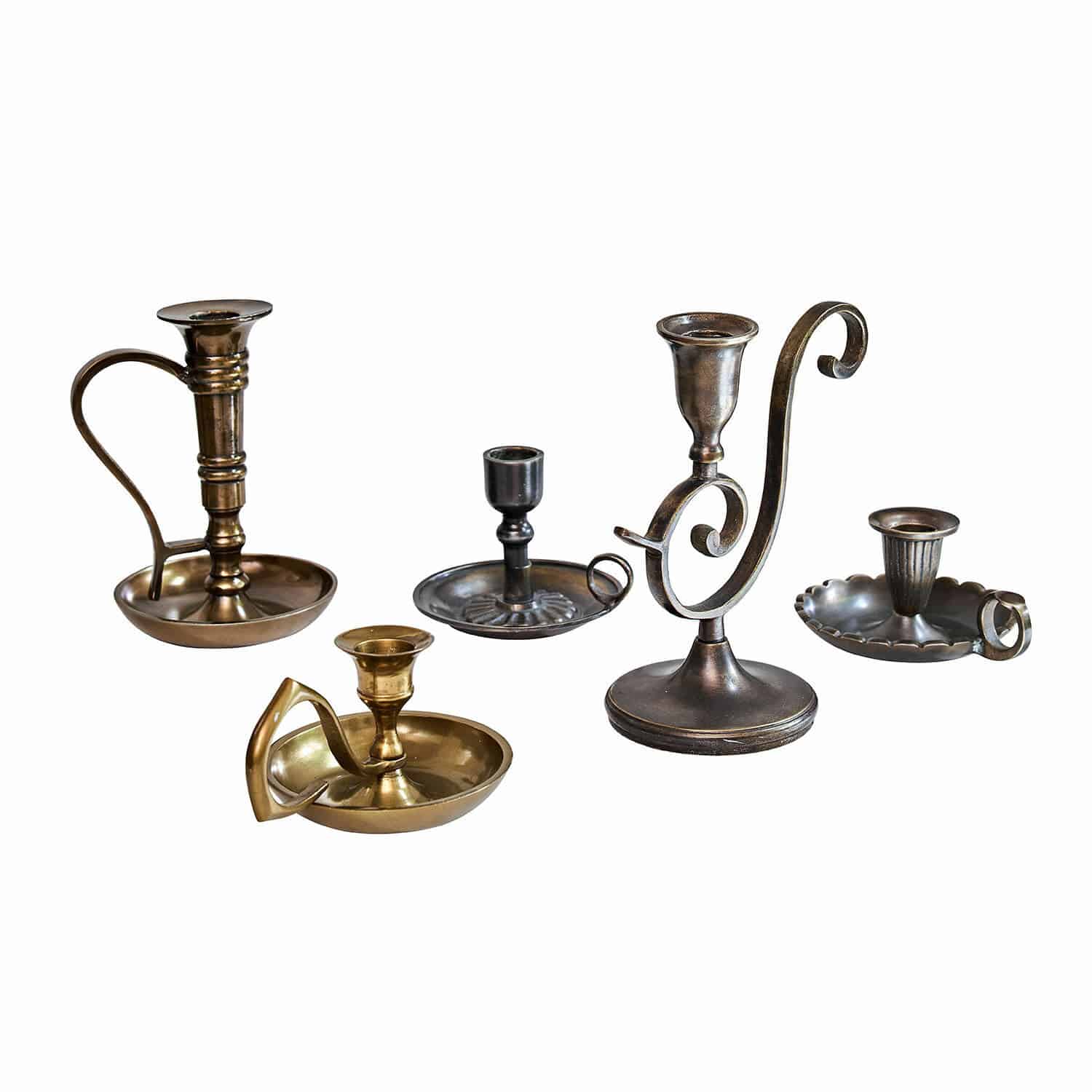 Lot de 5 bougeoirs Vandermere