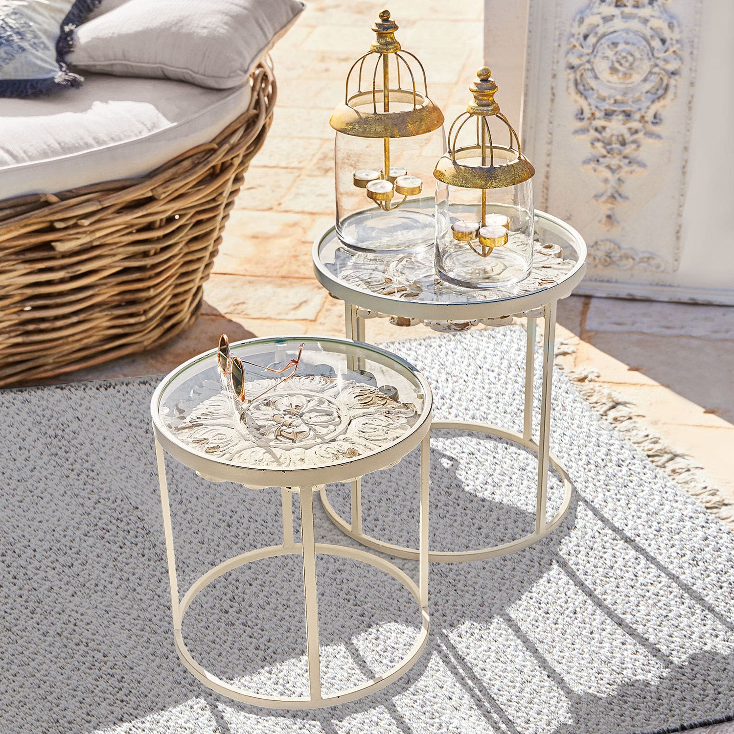 Lot de 2 tables d’appoint Emanuel
