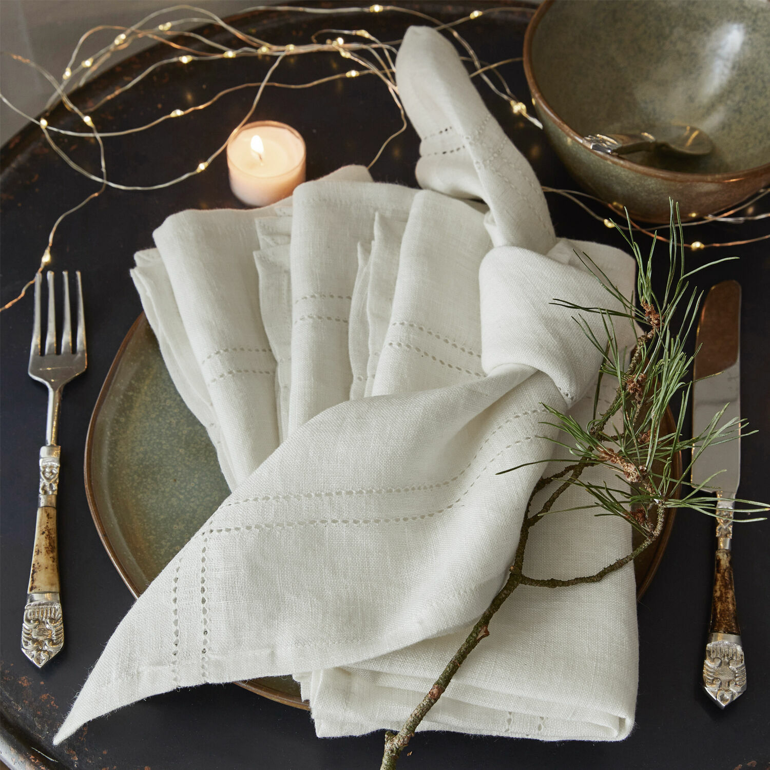 Lot de 4 serviettes de table Thayer