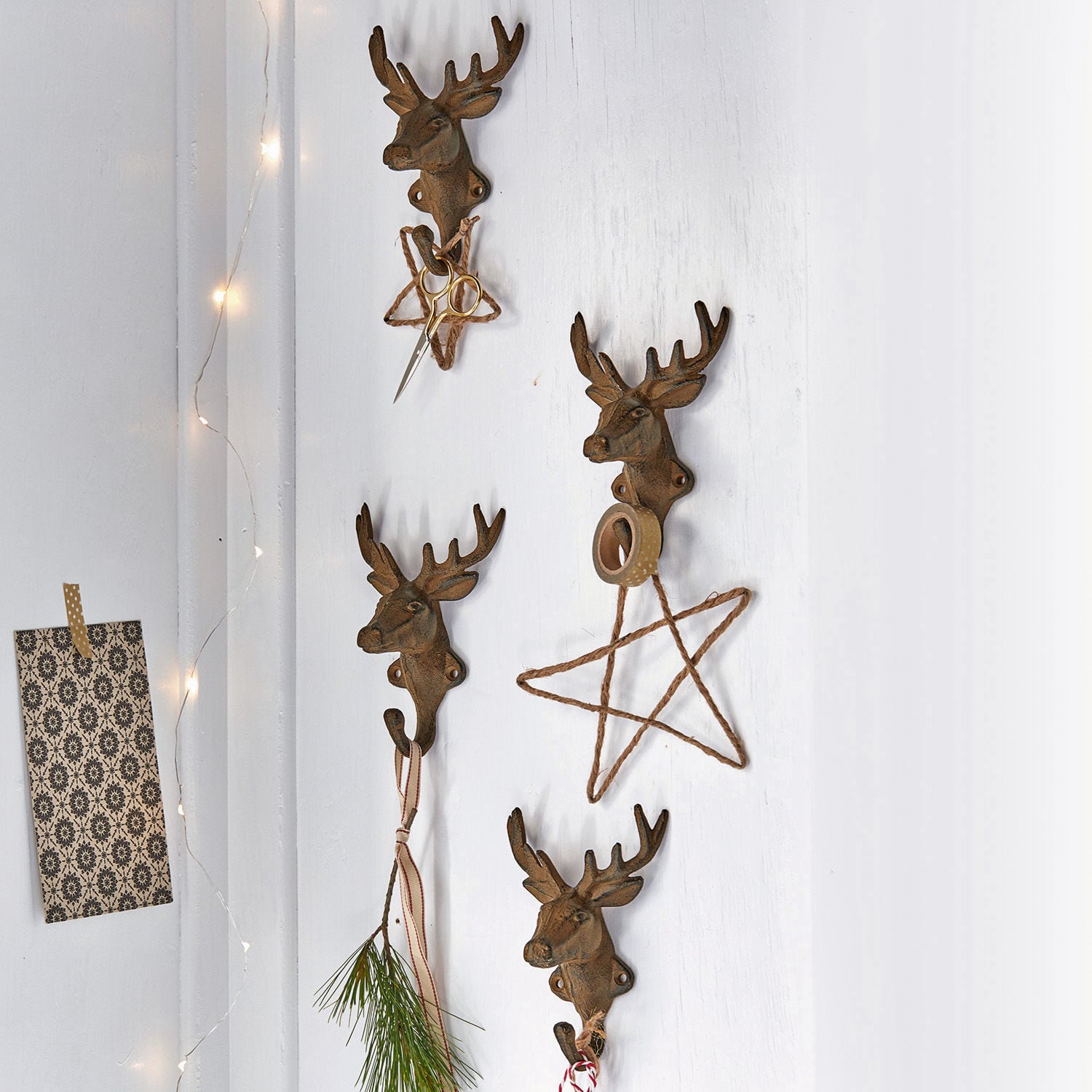 Lot de 4 patères Deer