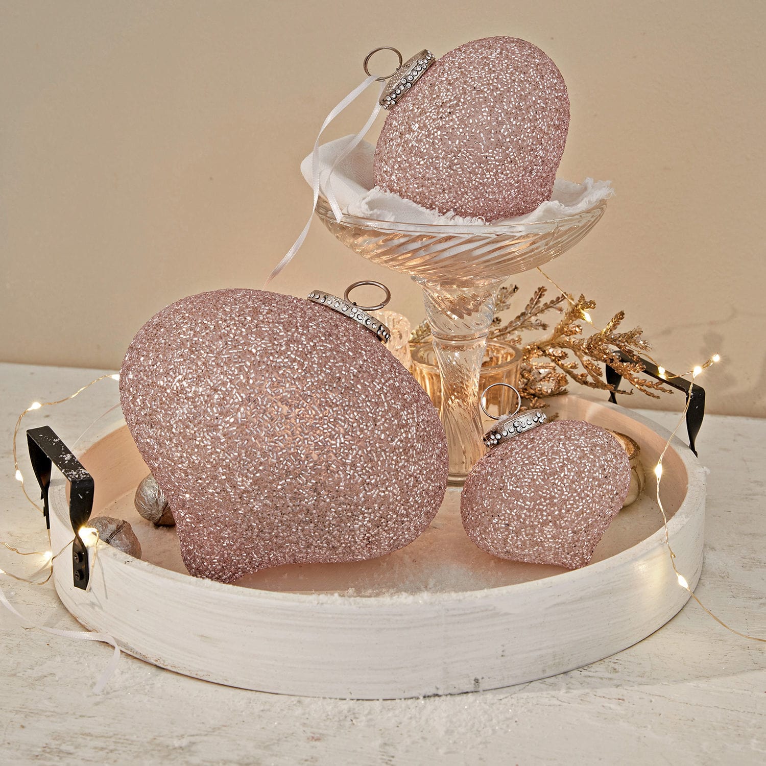 Lot de 3 boules de Noël Milvois