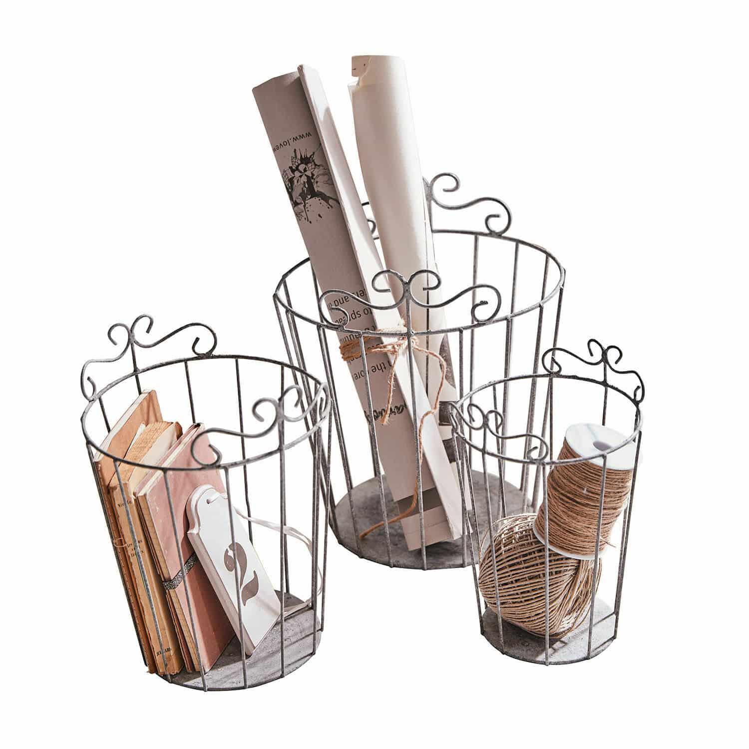 Lot de 3 corbeilles Luisa