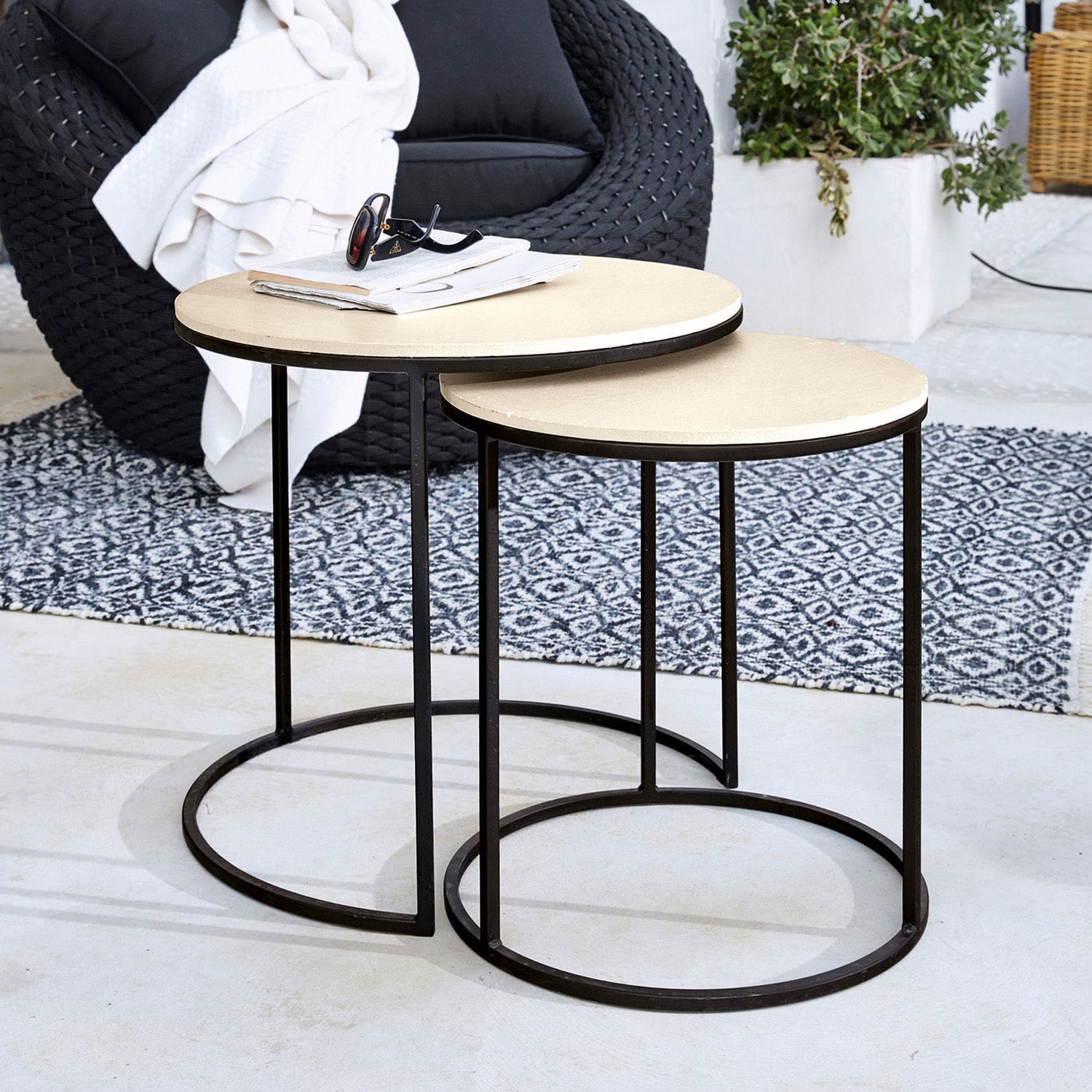 Lot de 2 tables d'appoint Telford