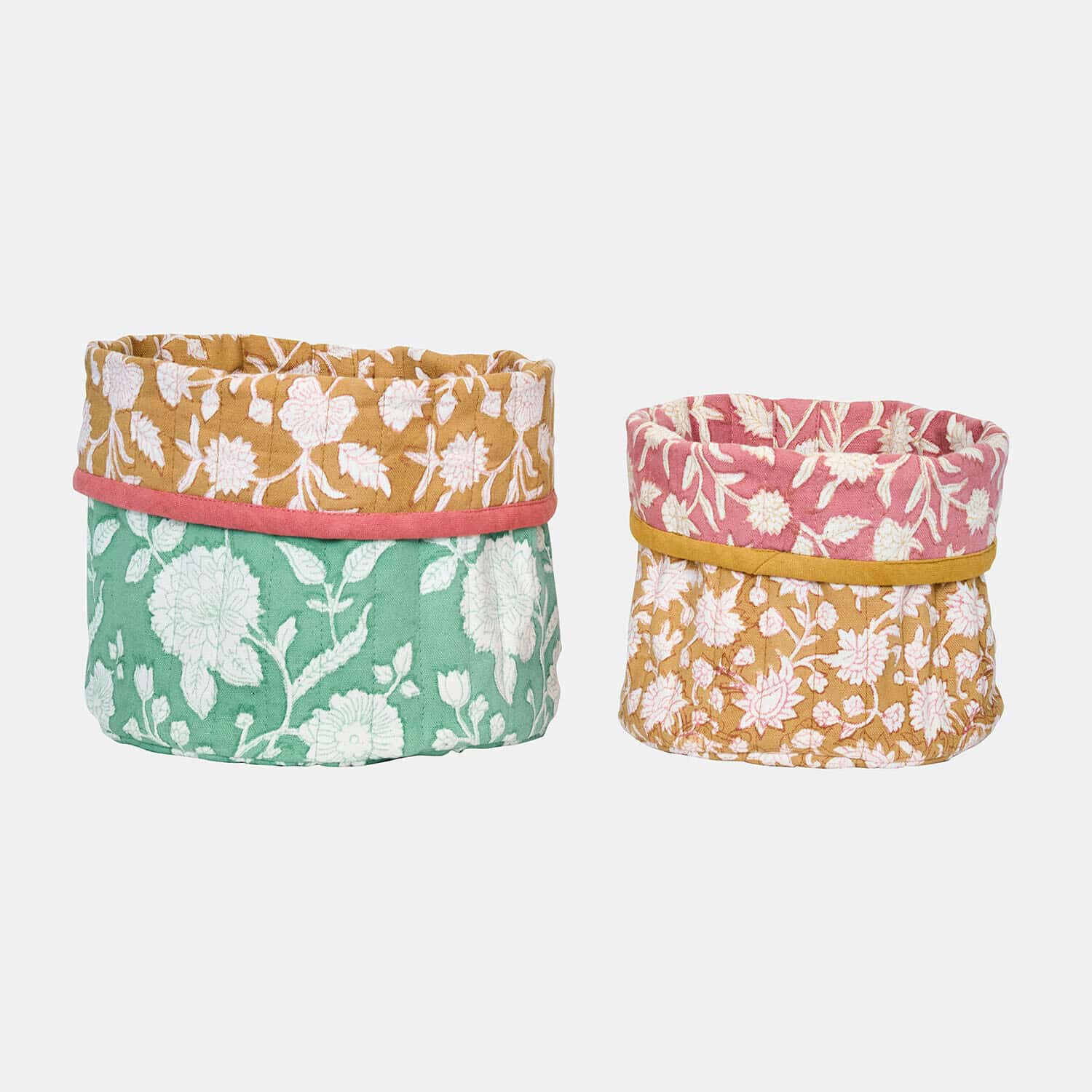 Lot de 2 paniers Fleuronnes
