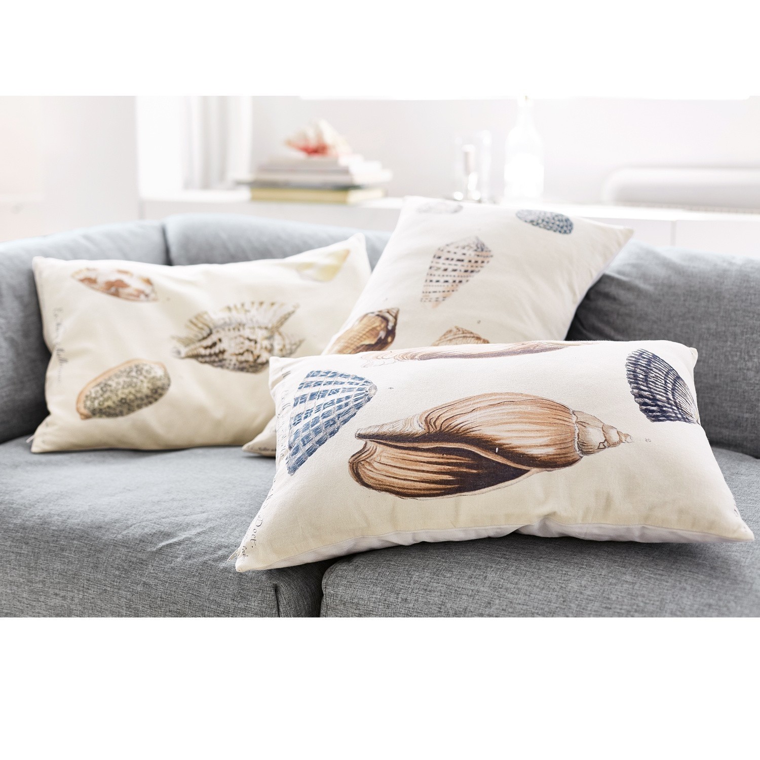 Lot de 3 coussins Seashells