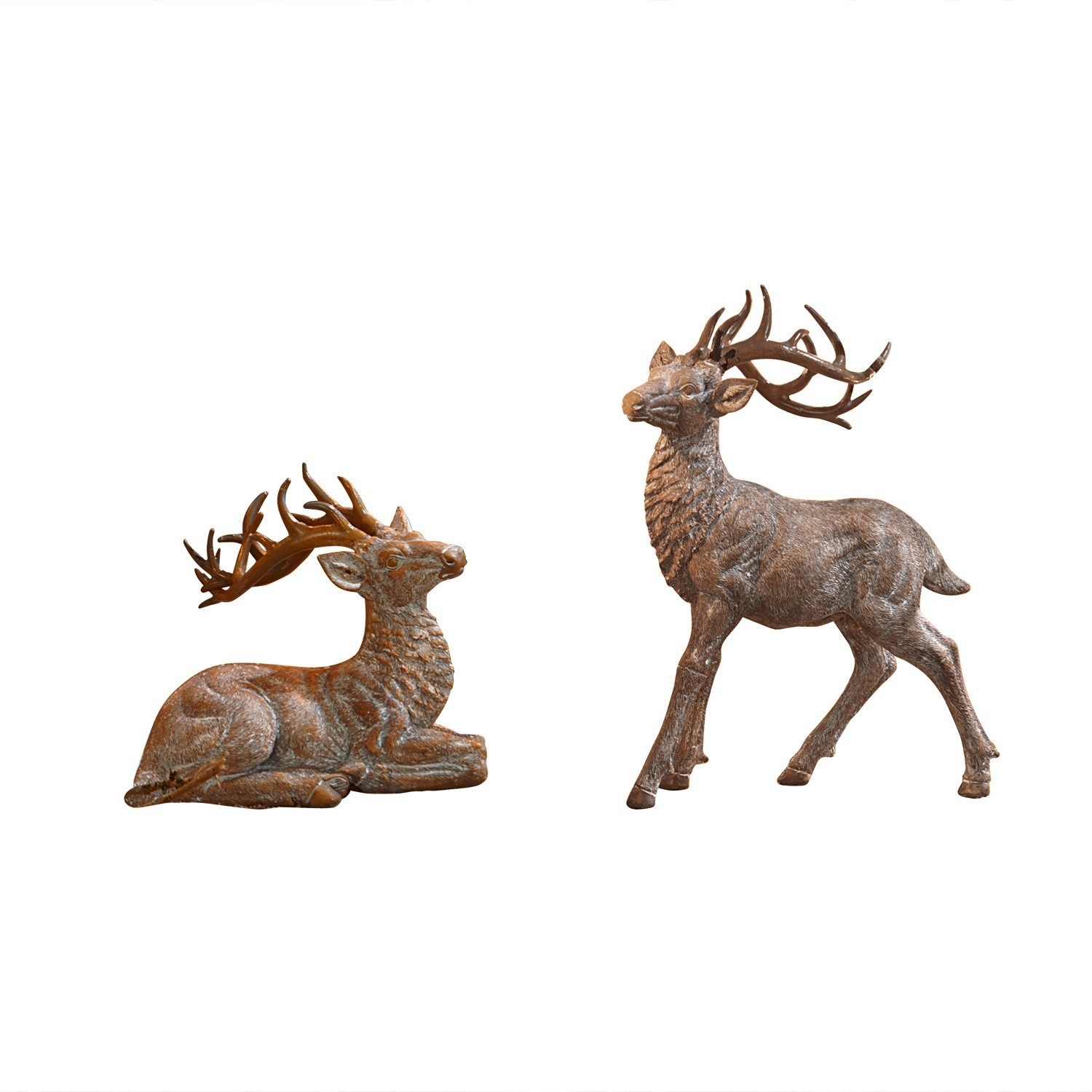 Lot de 2 décorations cerfs Guy & Gustav