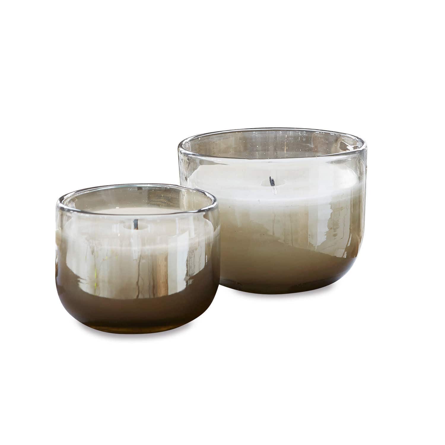 Lot de 2 photophores avec bougies La Plage