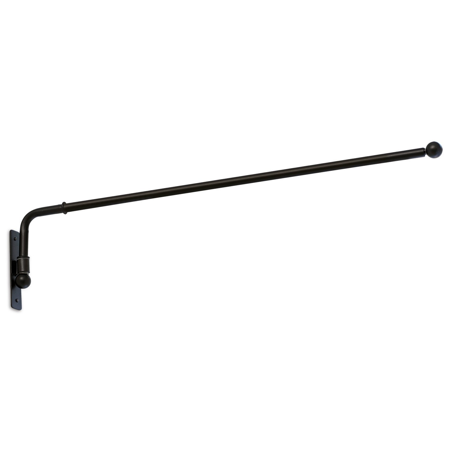 noir Tringle à rideau Epping noire en métal avec embout boule pour suspension de rideaux