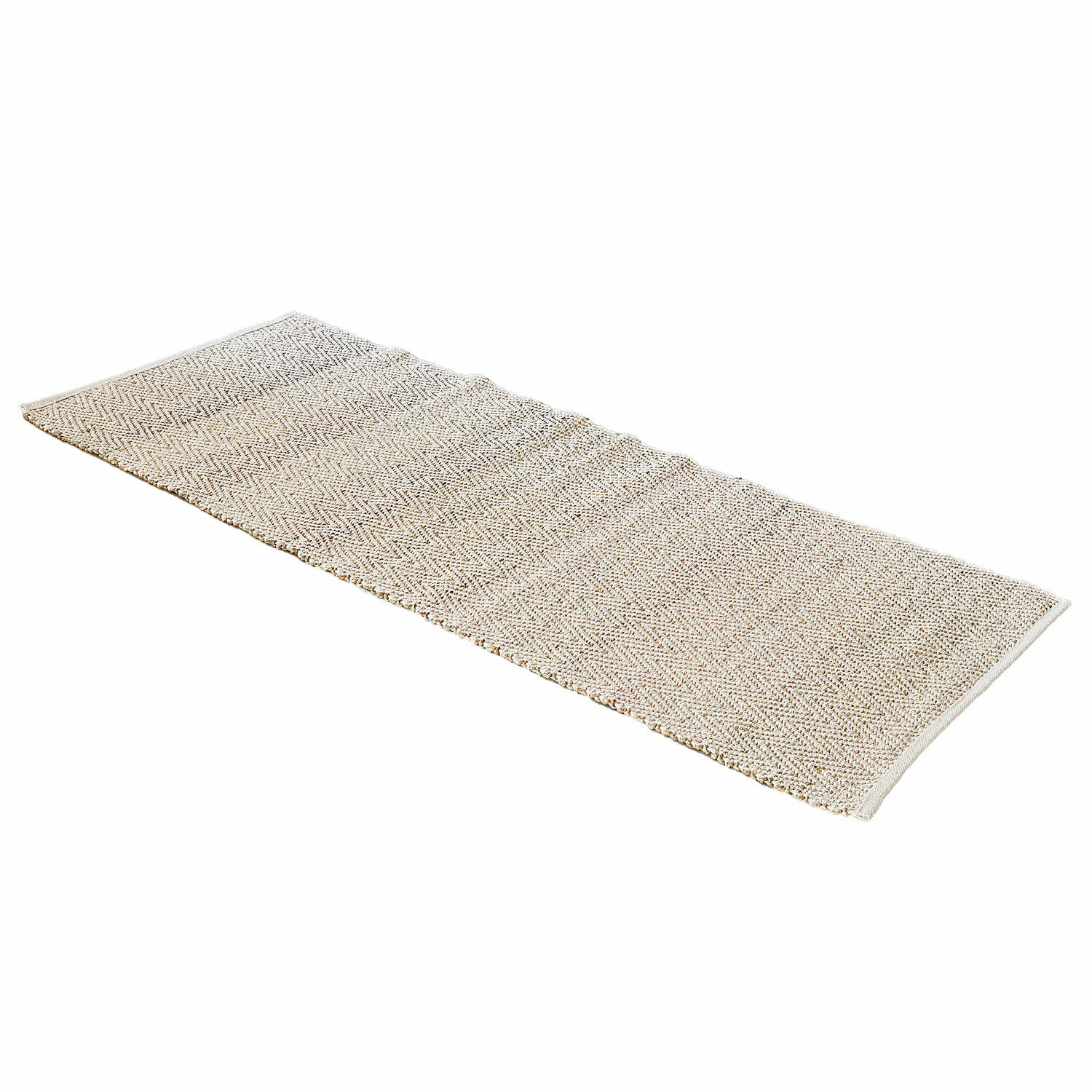 Tapis Jonesboro Tapis beige en tissu avec motif chevron, décoratif et fonctionnel pour la maison