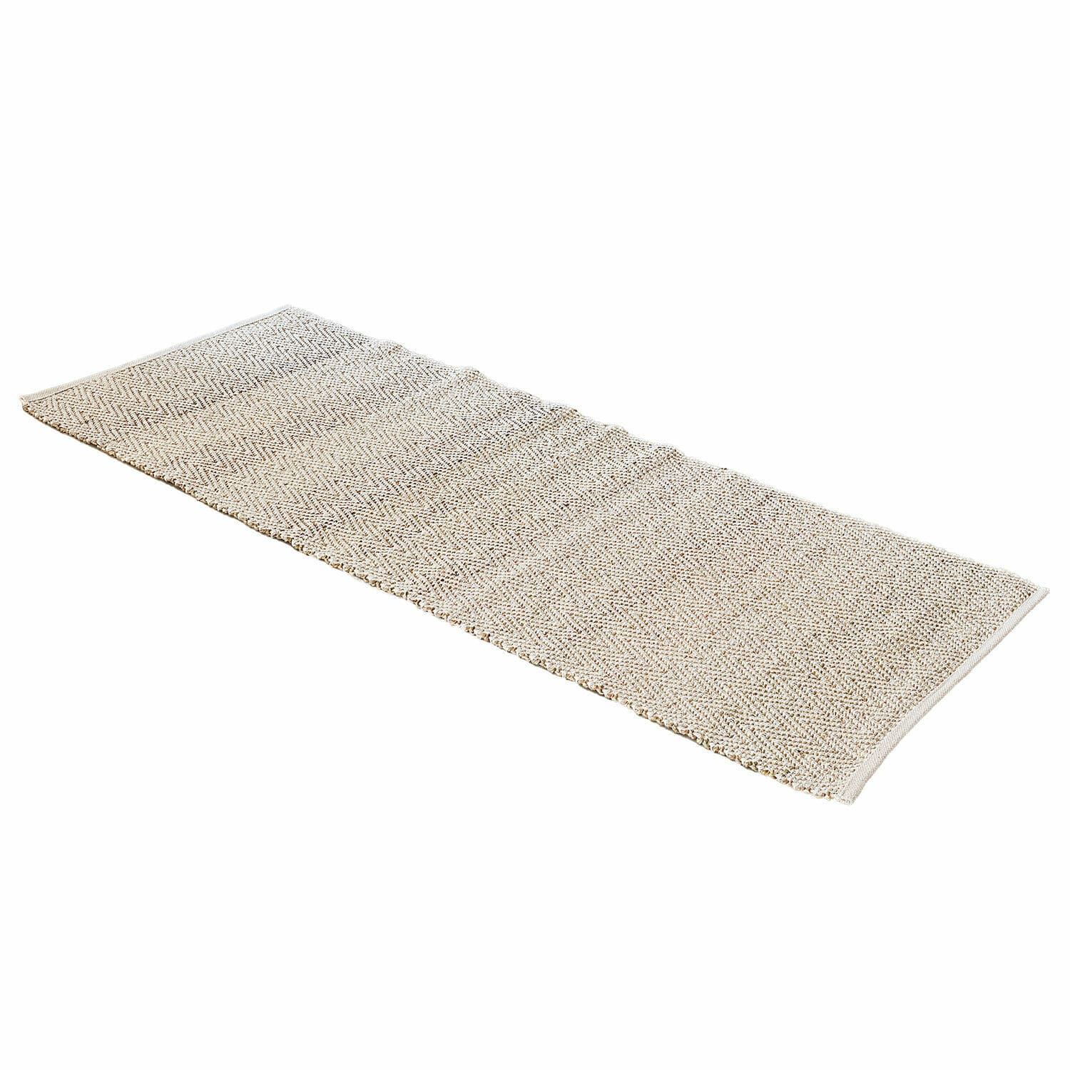 Tapis Jonesboro Tapis beige en tissu avec motif chevron, décoratif et fonctionnel pour la maison