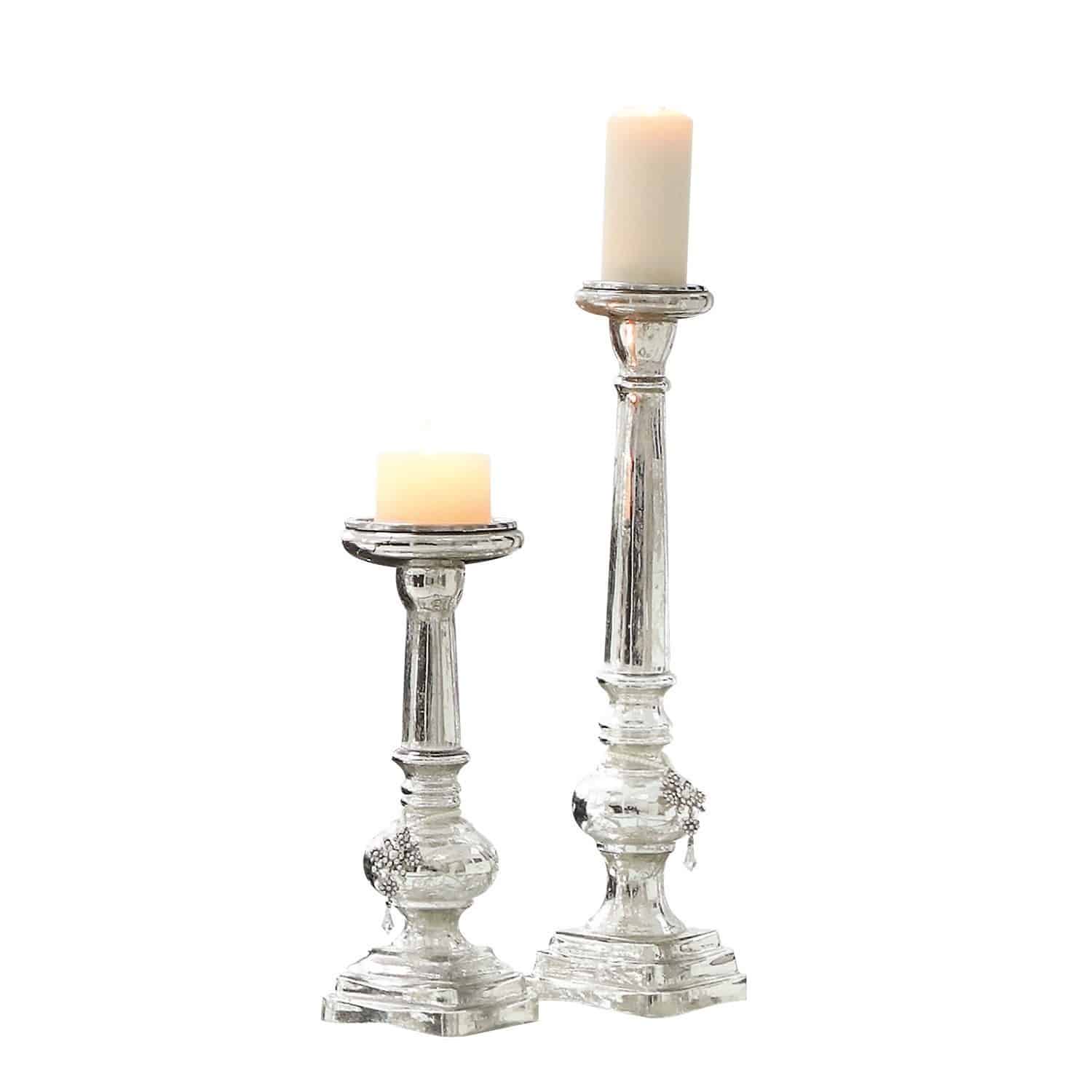 Lot de 2 bougeoirs Charlene