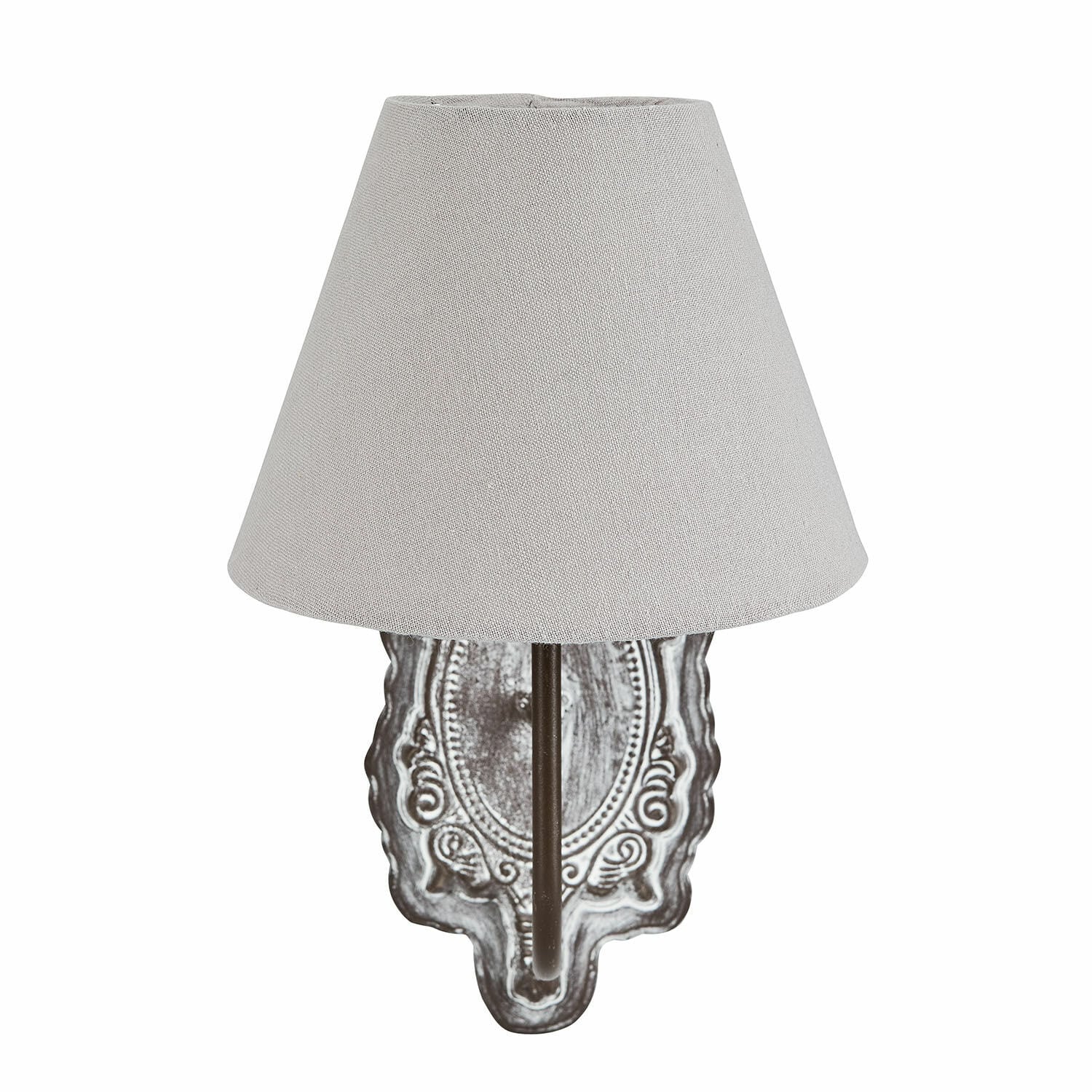 Applique Abondant Applique murale avec base en métal et abat-jour gris en tissu pour éclairage intérieur
