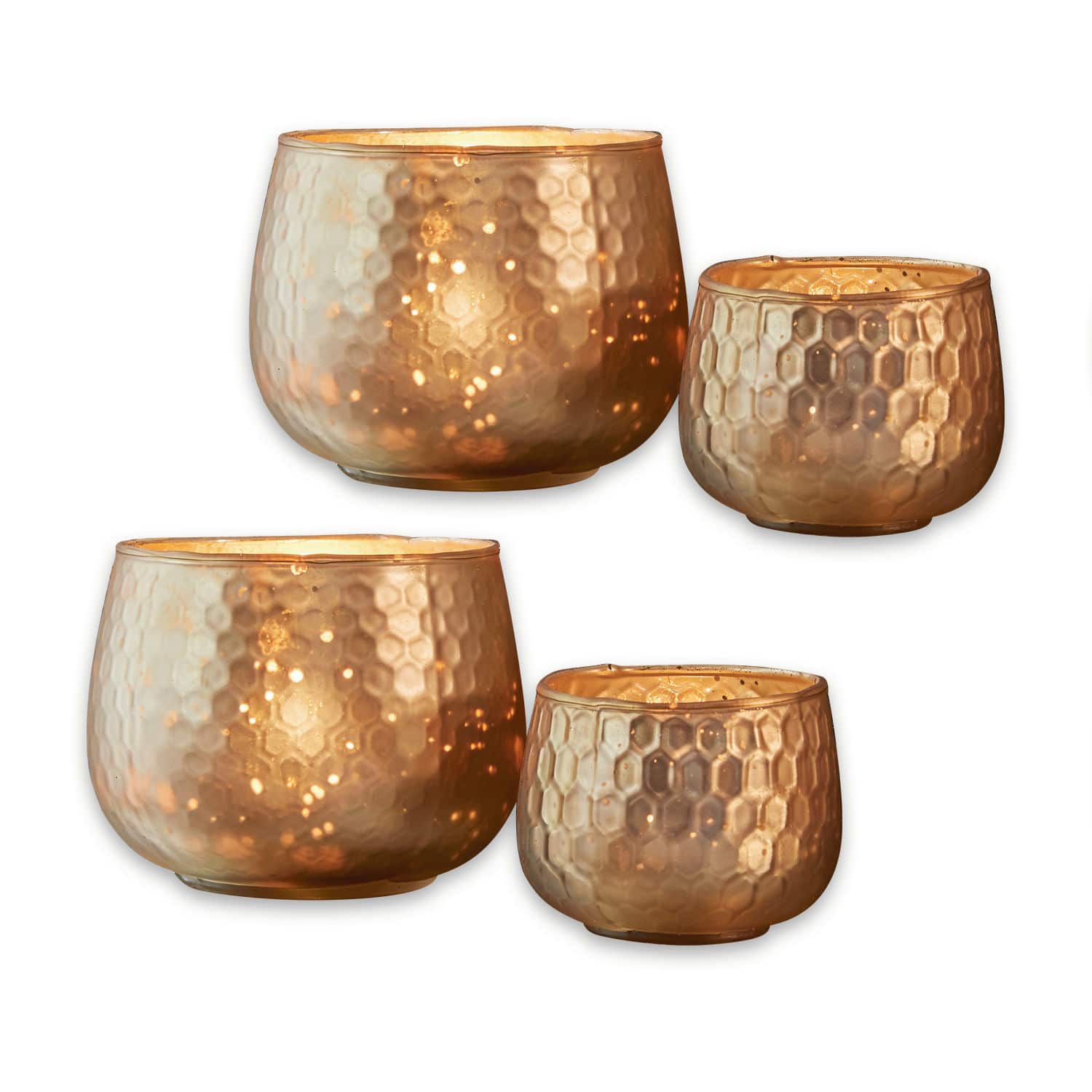 Lot de 4 photophores Leona