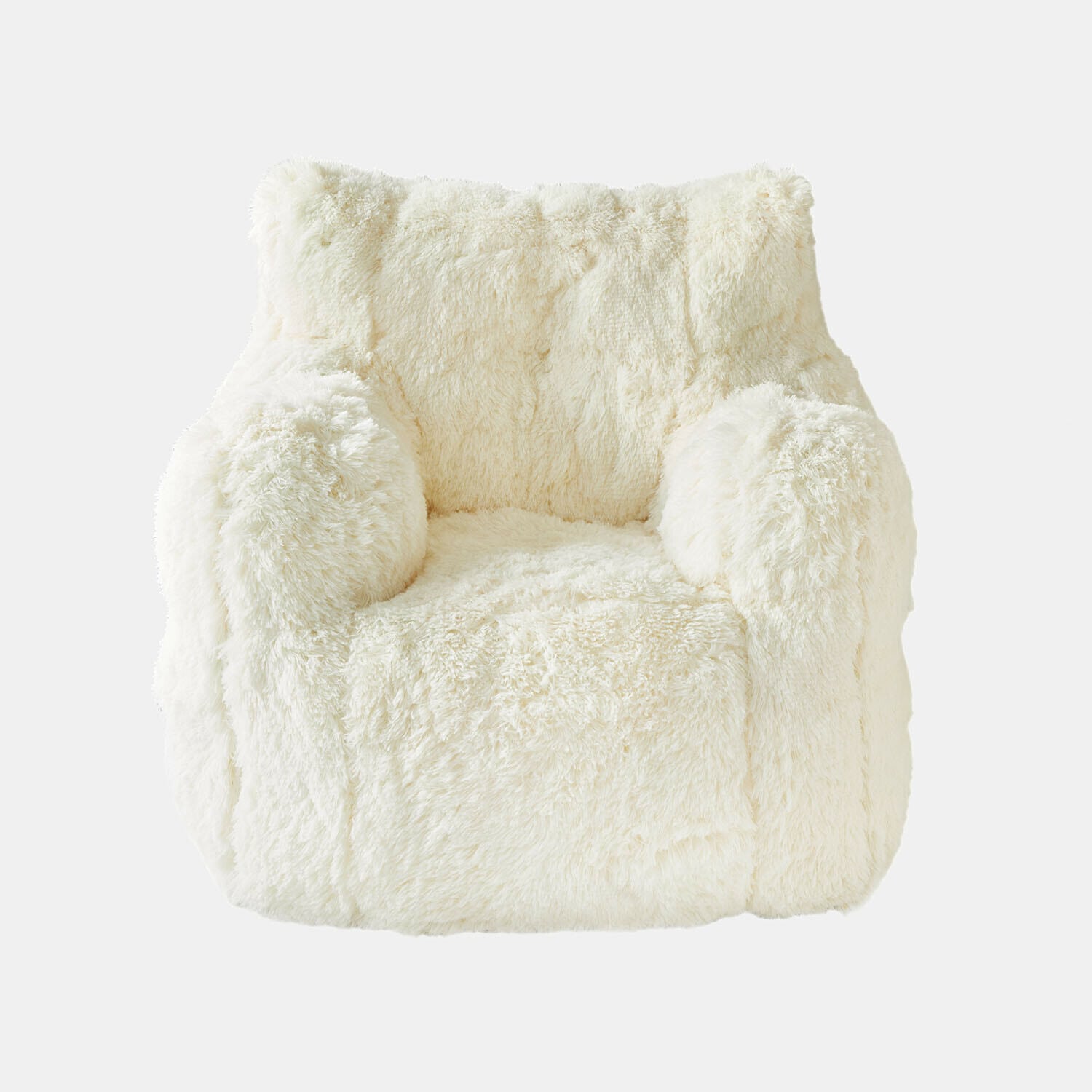 Fauteuil enfant Tufflee Fauteuil doux en fausse fourrure blanche, parfait pour un intérieur cosy, meuble confortable et élégant
