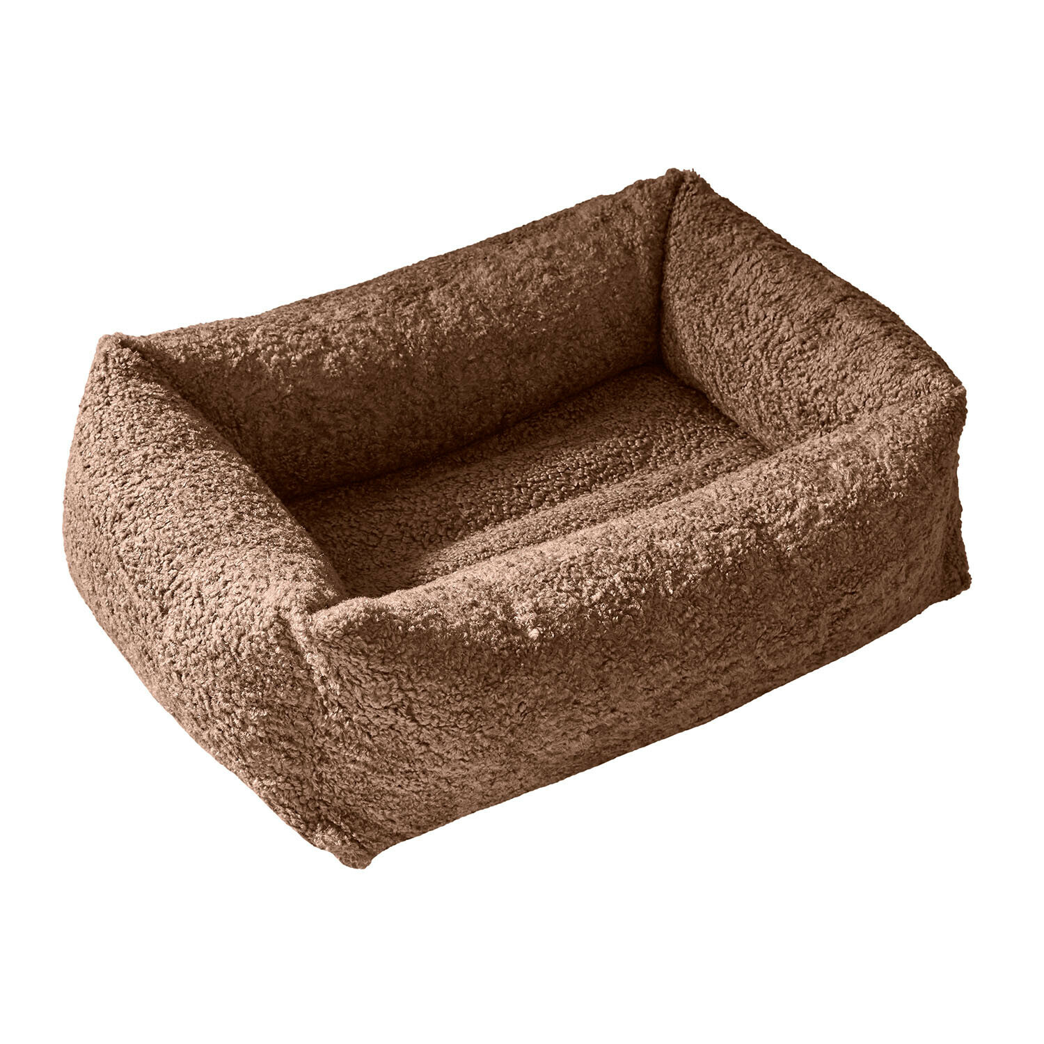 marron Panier pour animal en tissu peluche marron offrant confort et chaleur pour animaux domestiques