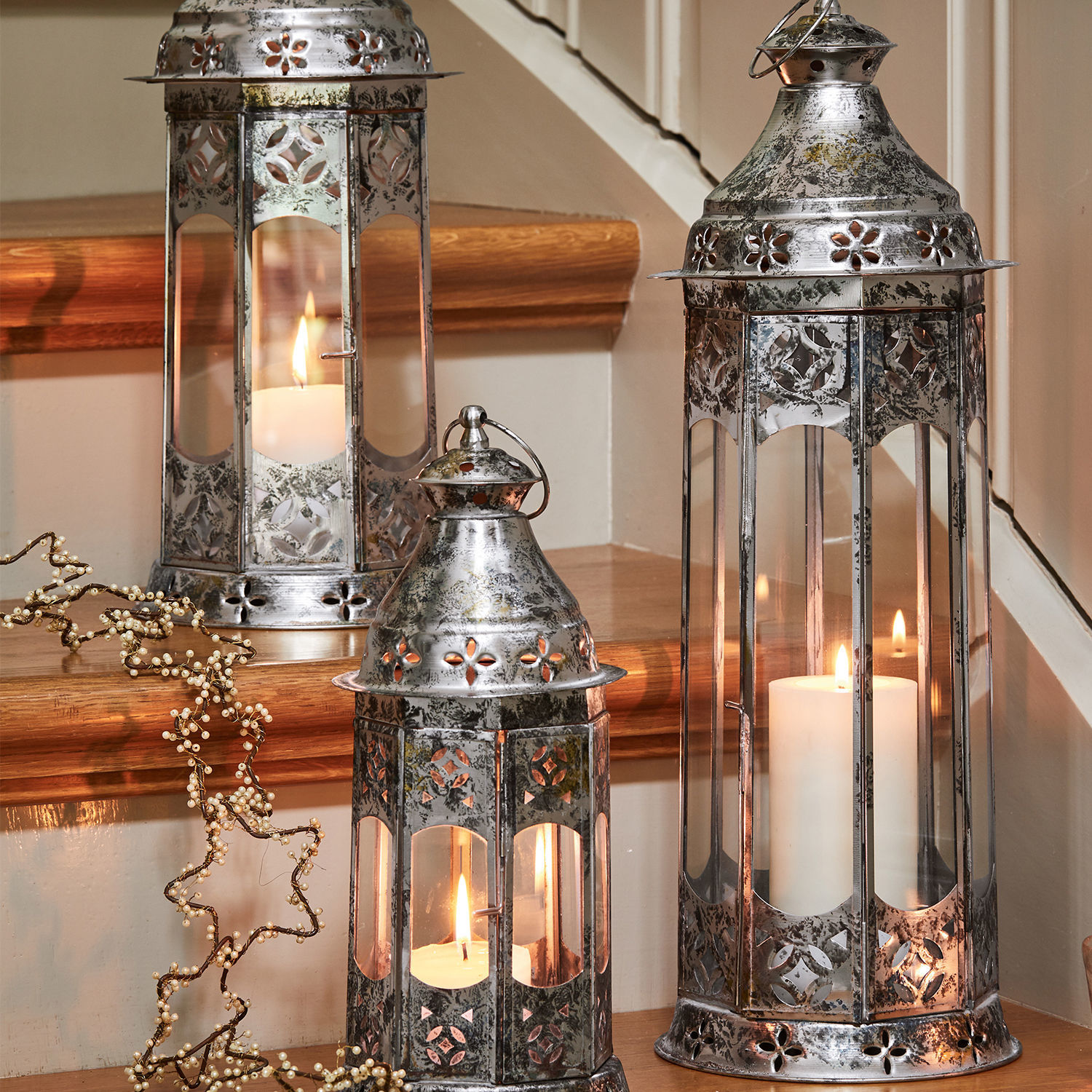 Lot de 3 lanternes Aylin