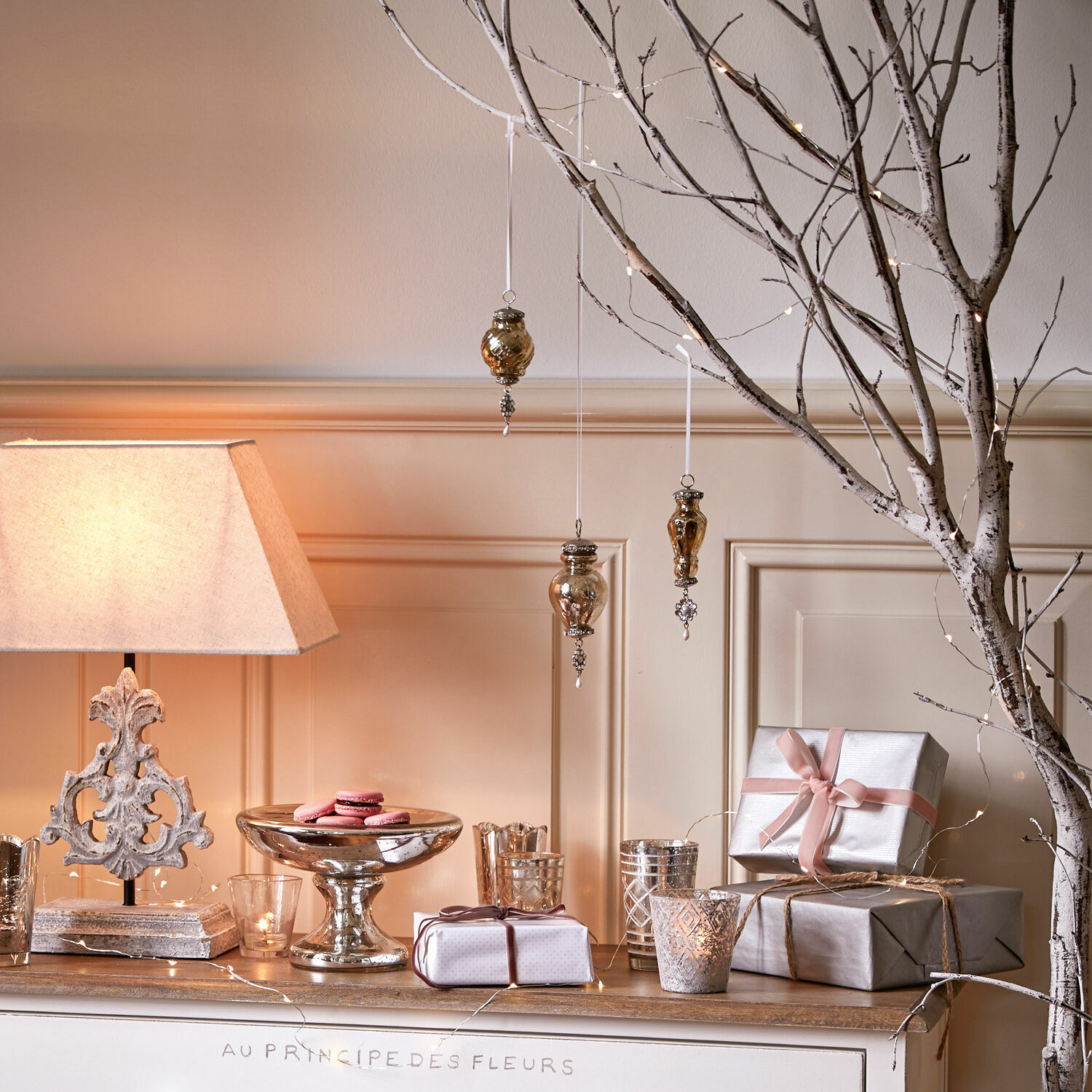 Lot de 4 décorations de Noël Larme