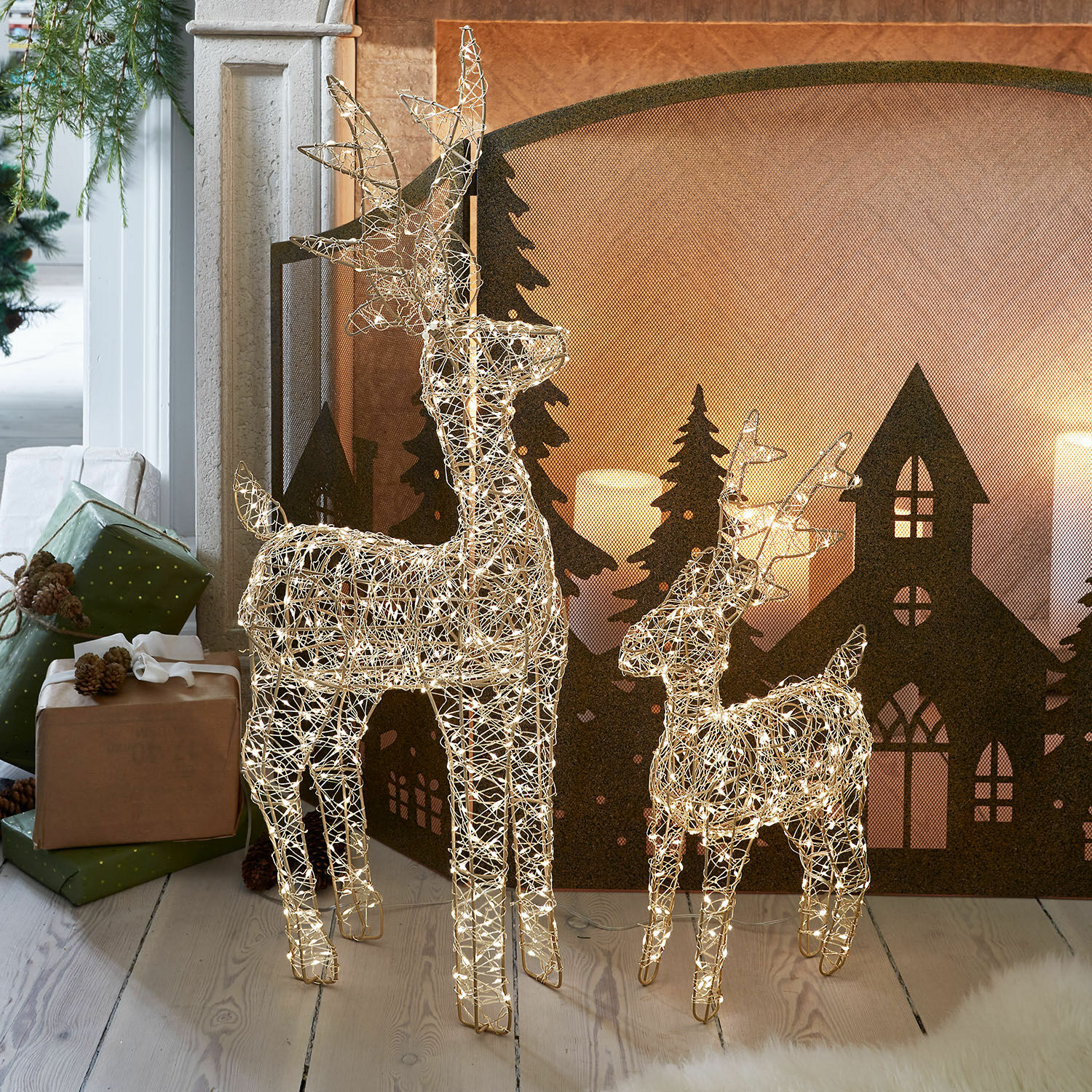 Lot de 2 cerfs lumineux Lovili