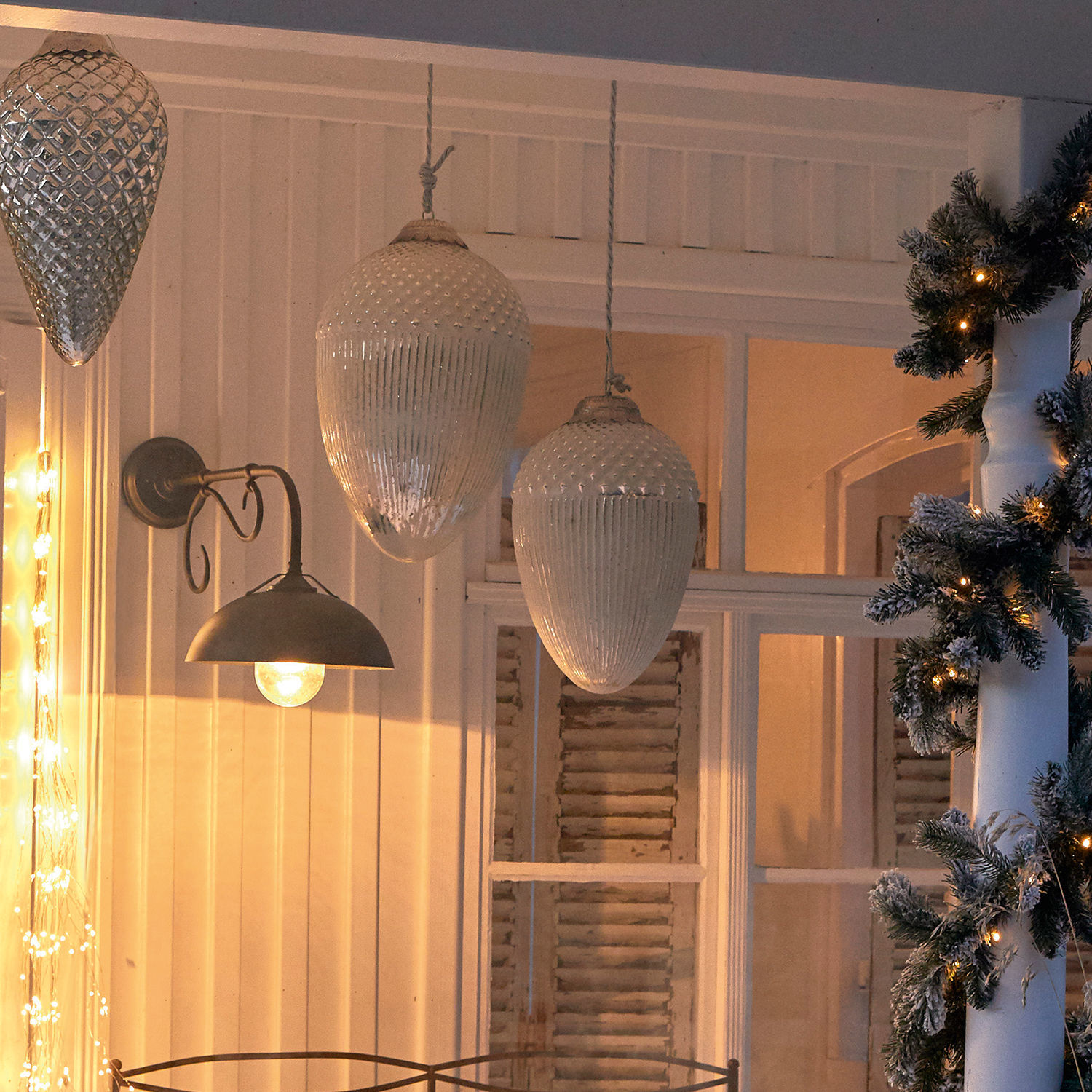 Lot de 2 décorations de Noël Cornailles