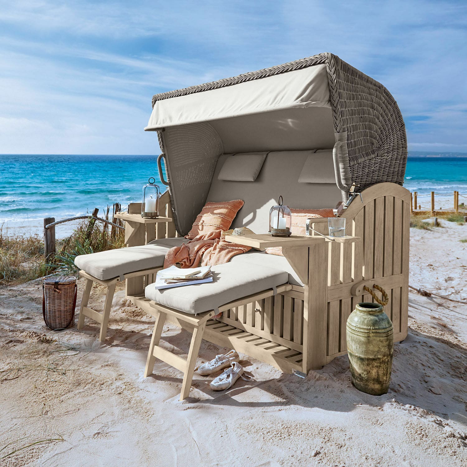 Chaise de plage - 53 x L 72 cm - Gris France Chaise de plage - 53 x L 72 cm - Gris France