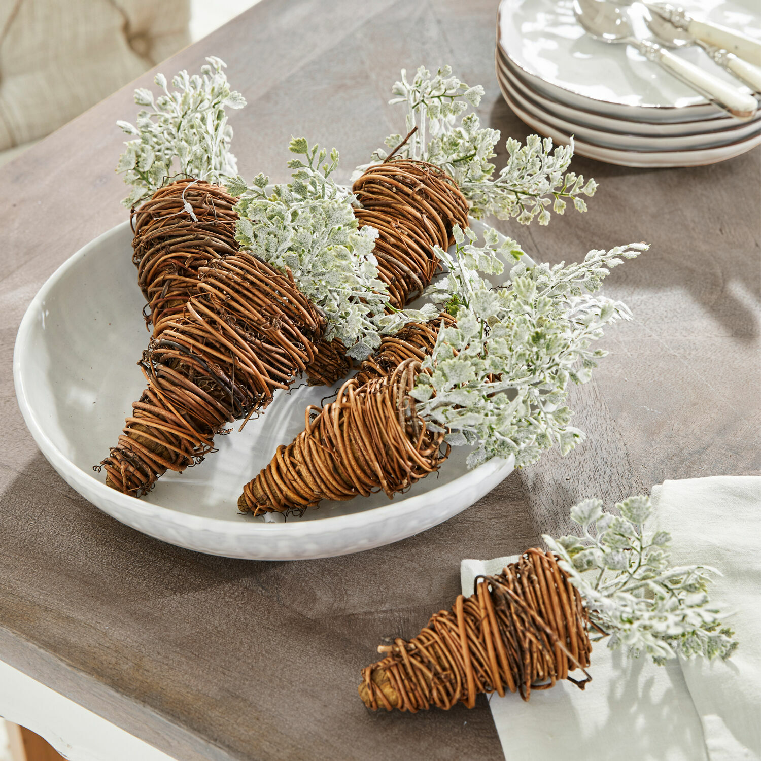Lot de 6 carottes décoratives Marccans