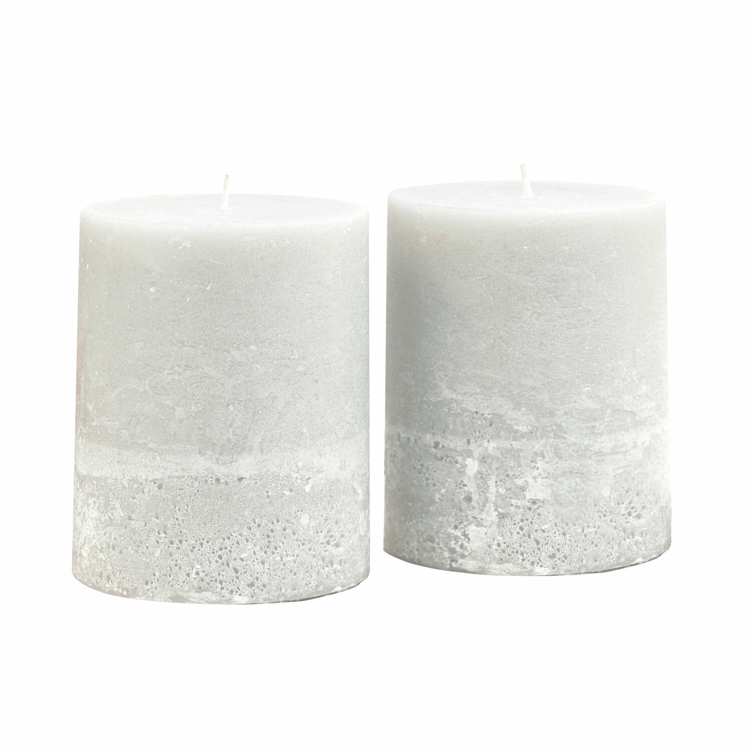 crème Lot de 2 bougies crème Oviedo en cire naturelle, décoration intérieure rustique