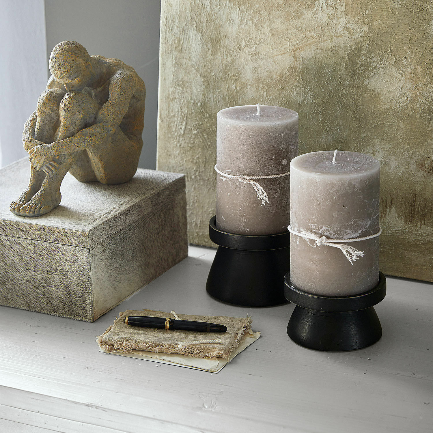 Lot de 2 bougeoirs Syradira