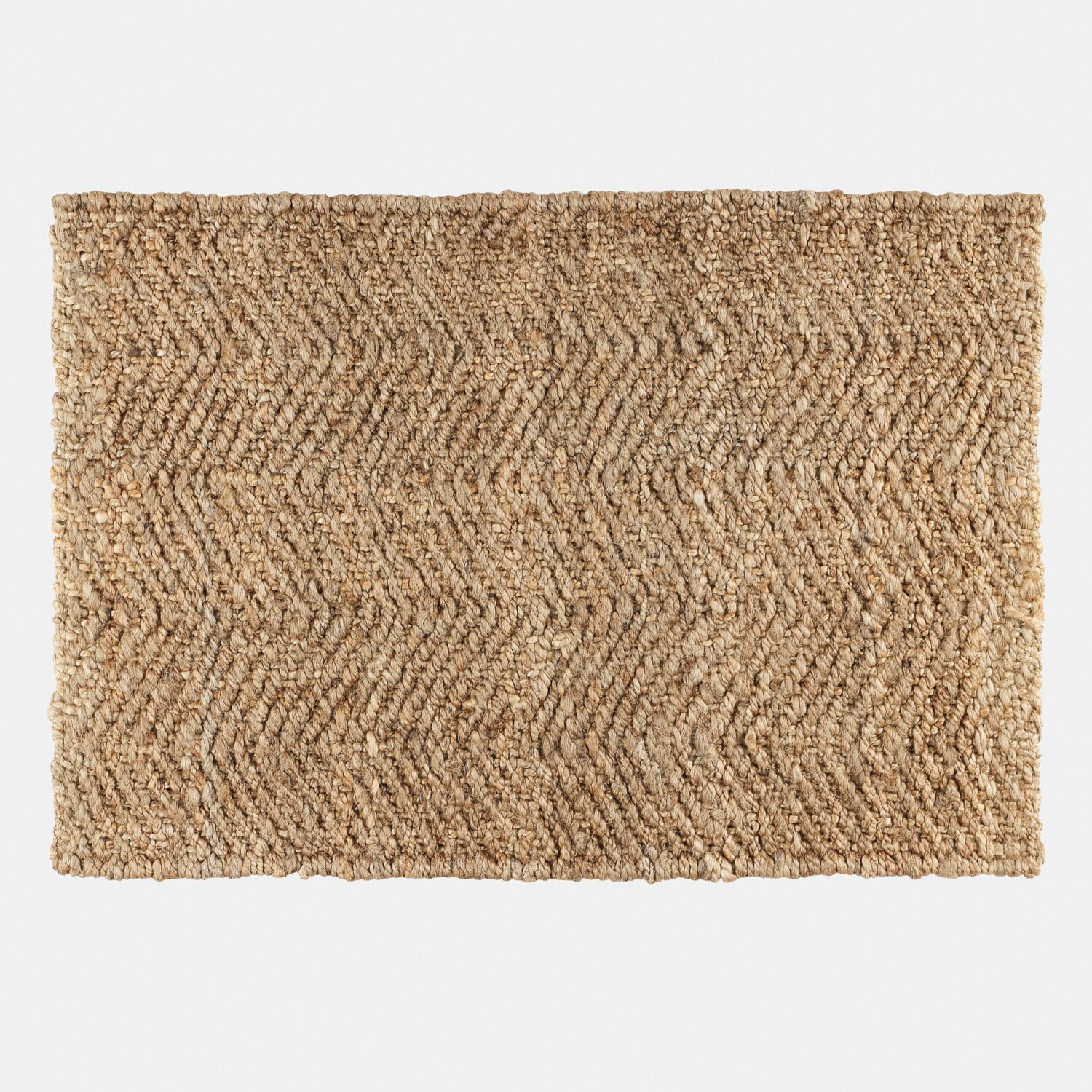 Tapis de bain Daoukro Tapis en jute naturel avec motif géométrique, accessoire durable et écologique pour la maison