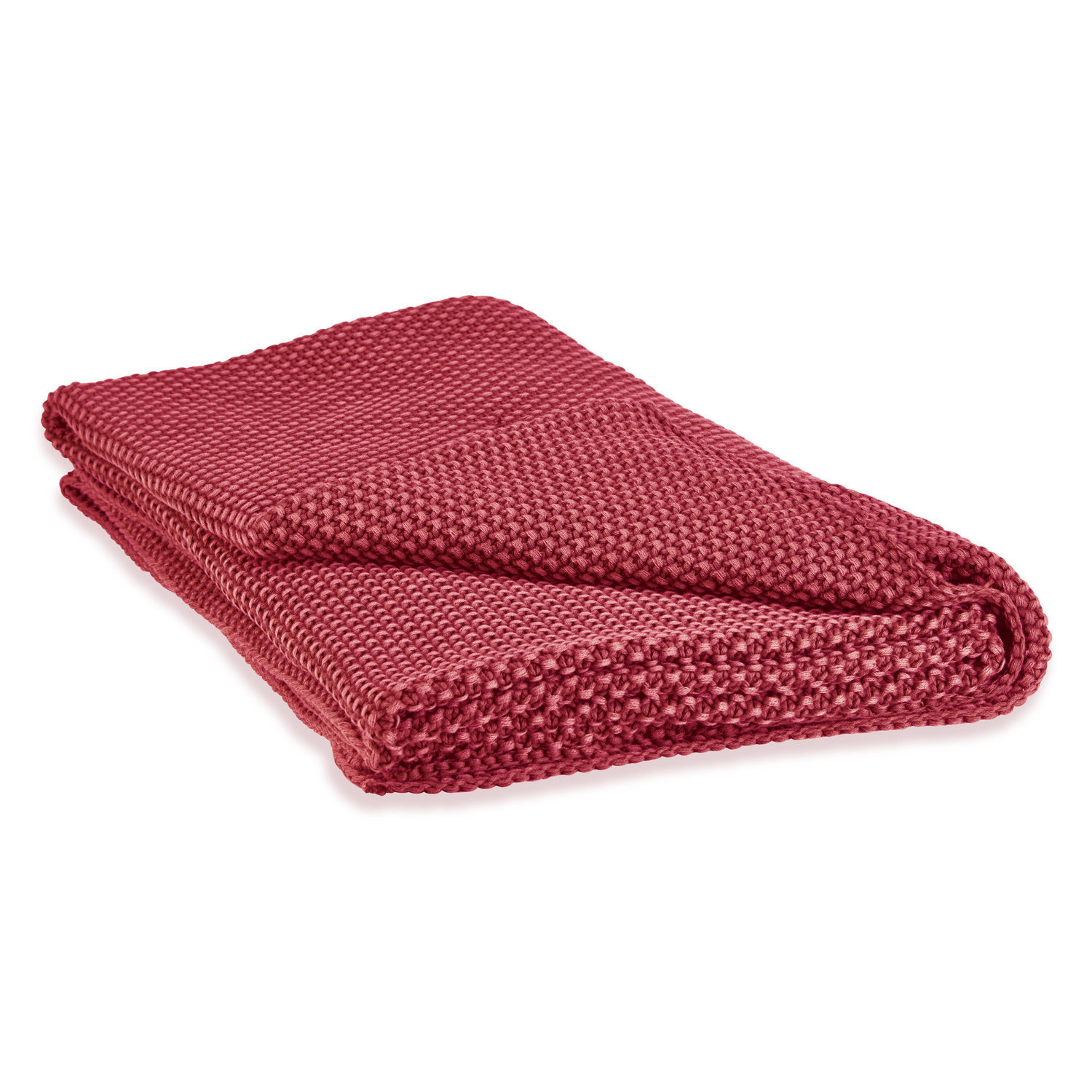 Plaid Amberley Plaid rouge en maille épaisse, tissu doux, parfait pour la maison et la détente
